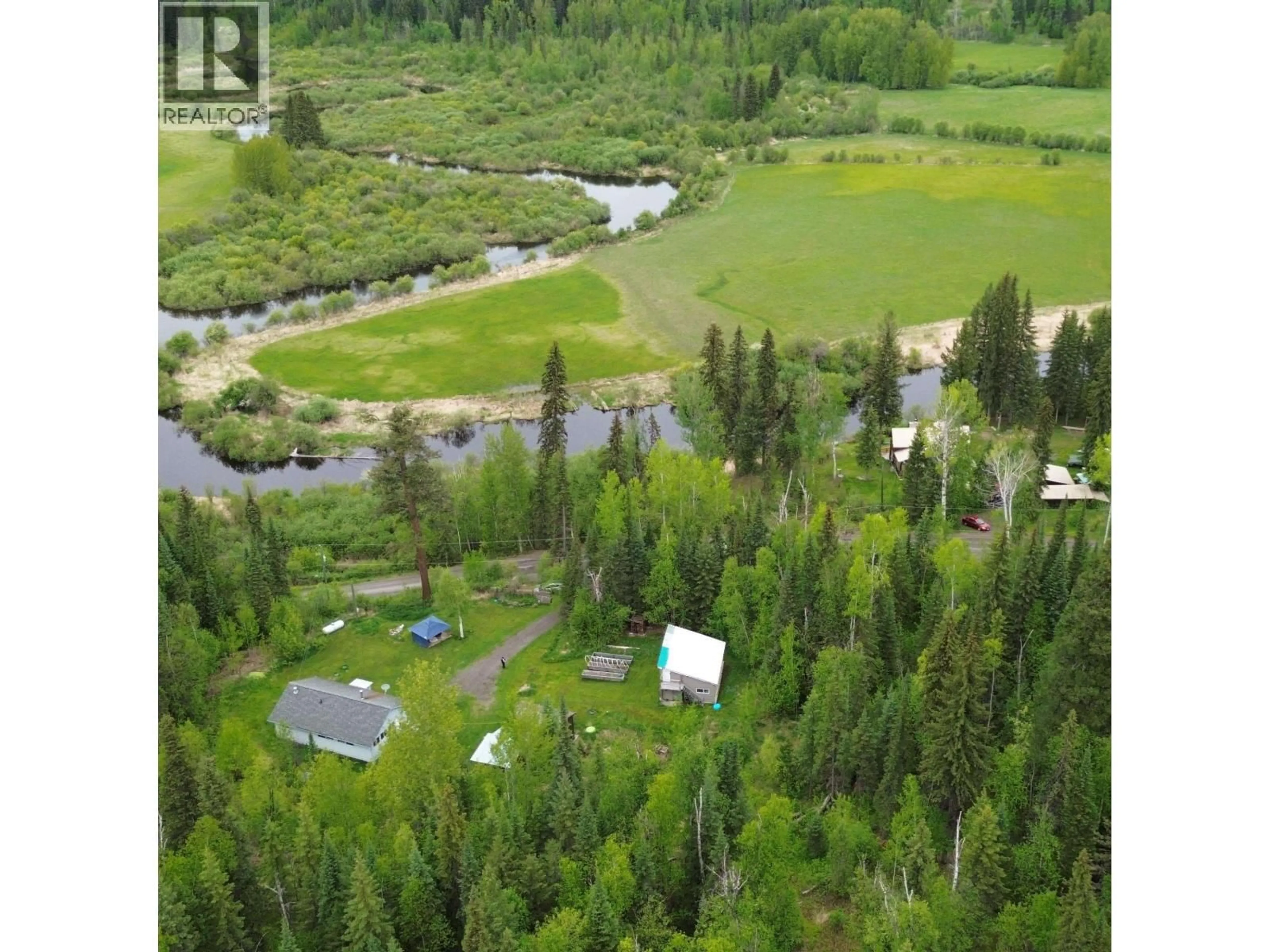 A pic from outside/outdoor area/front of a property/back of a property/a pic from drone, water/lake/river/ocean view for 2261 EAGLE CREEK ROAD, Canim Lake British Columbia V0K1J0
