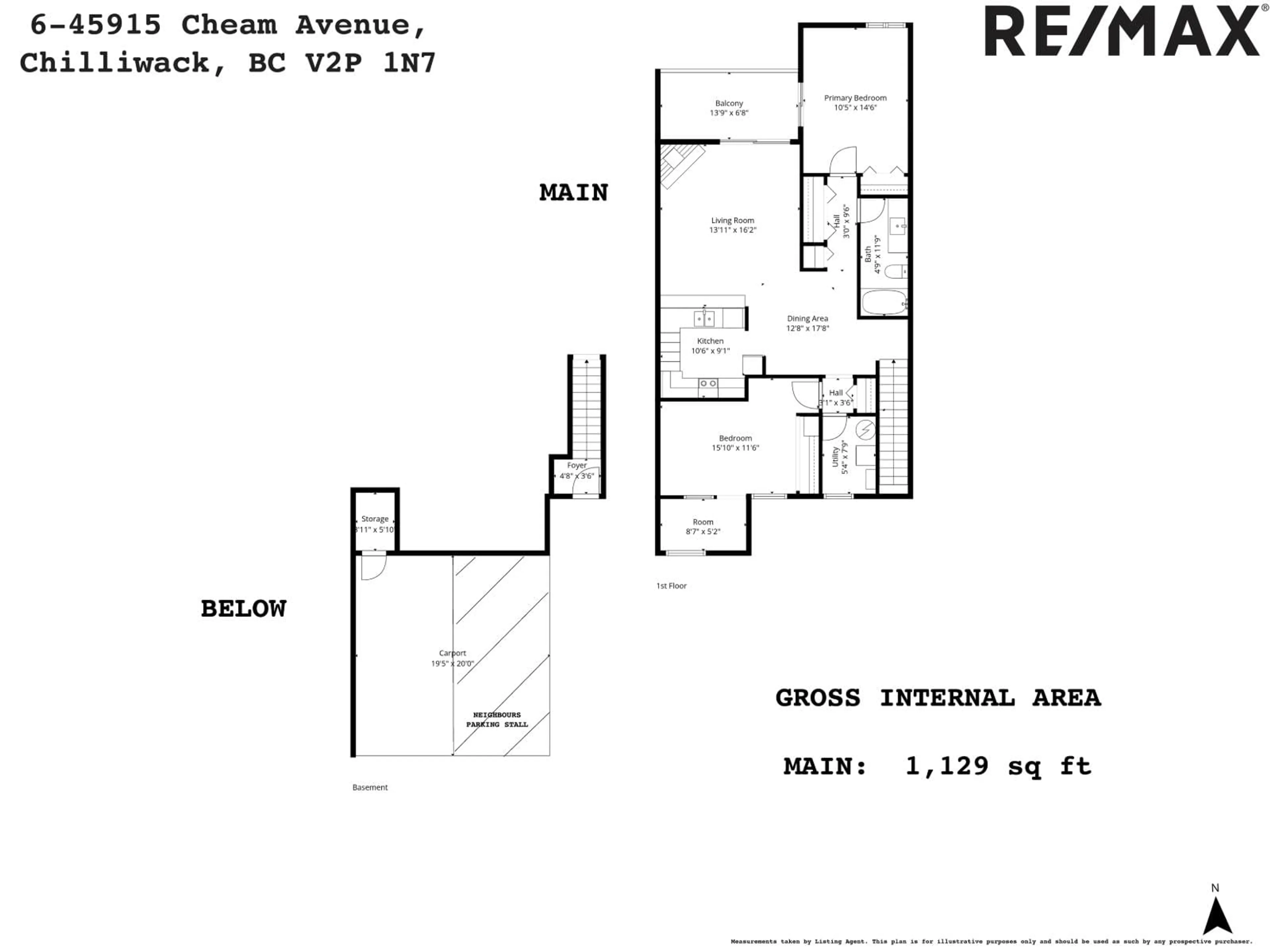 Floor plan for 6 - 45915 CHEAM AVENUE, Chilliwack British Columbia V2P1N7