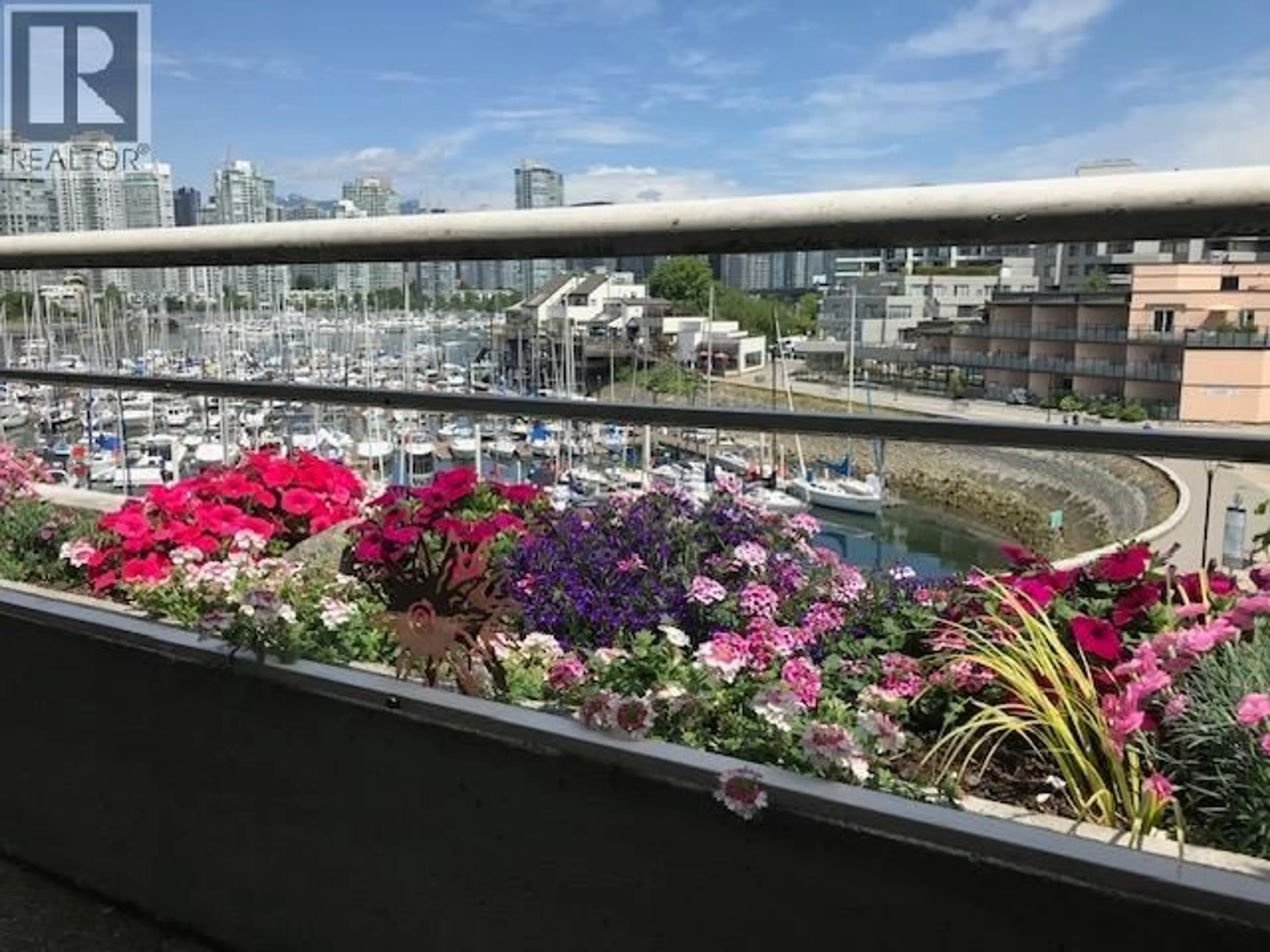 Patio, city buildings view from balcony for 313 - 674 LEG IN BOOT SQUARE, Vancouver British Columbia V5Z4B4