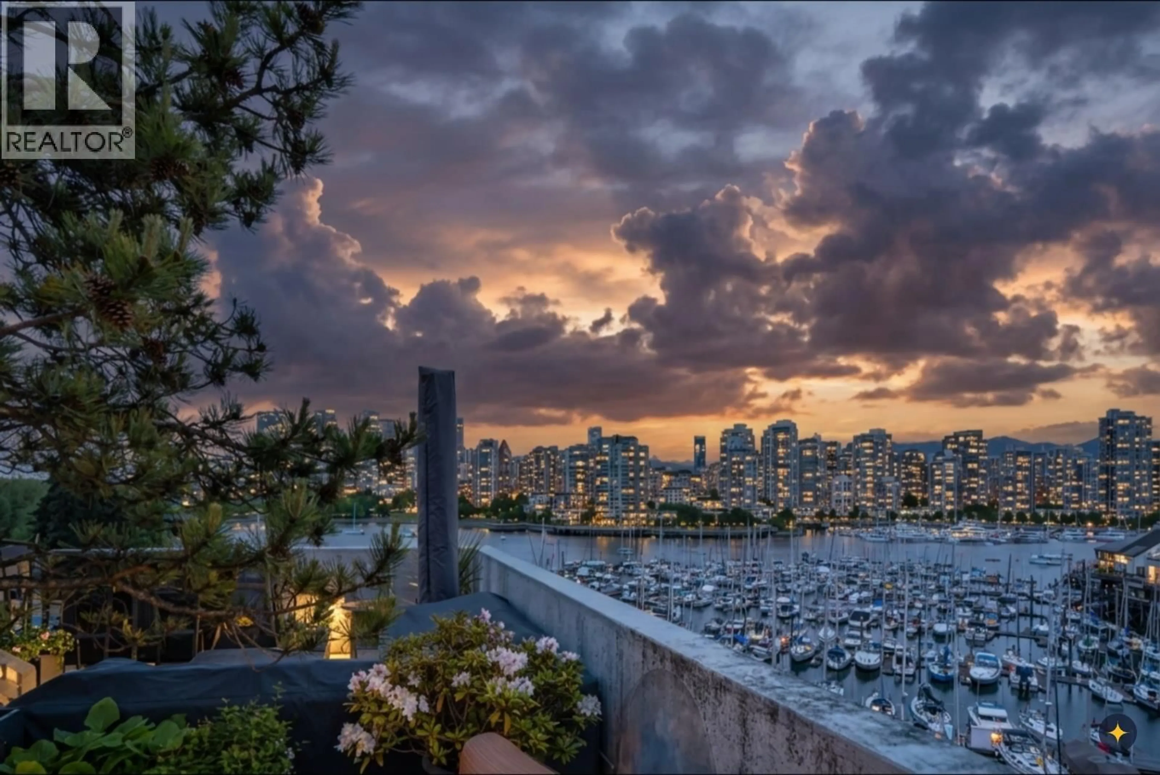 Patio, city buildings view from balcony for 313 - 674 LEG IN BOOT SQUARE, Vancouver British Columbia V5Z4B4