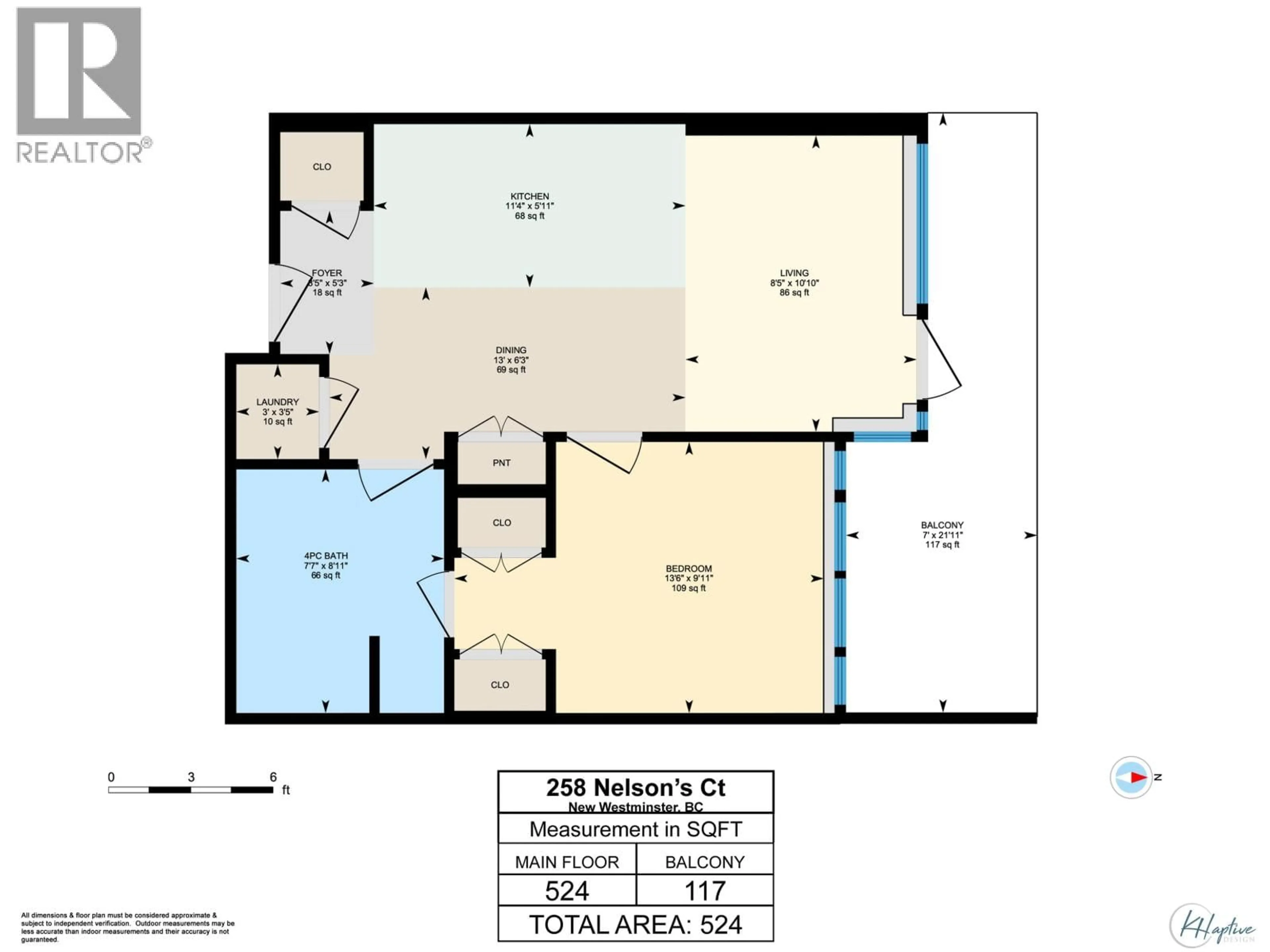 Floor plan for 258 - 1205 NELSON'S COURT, New Westminster British Columbia V3L0J9