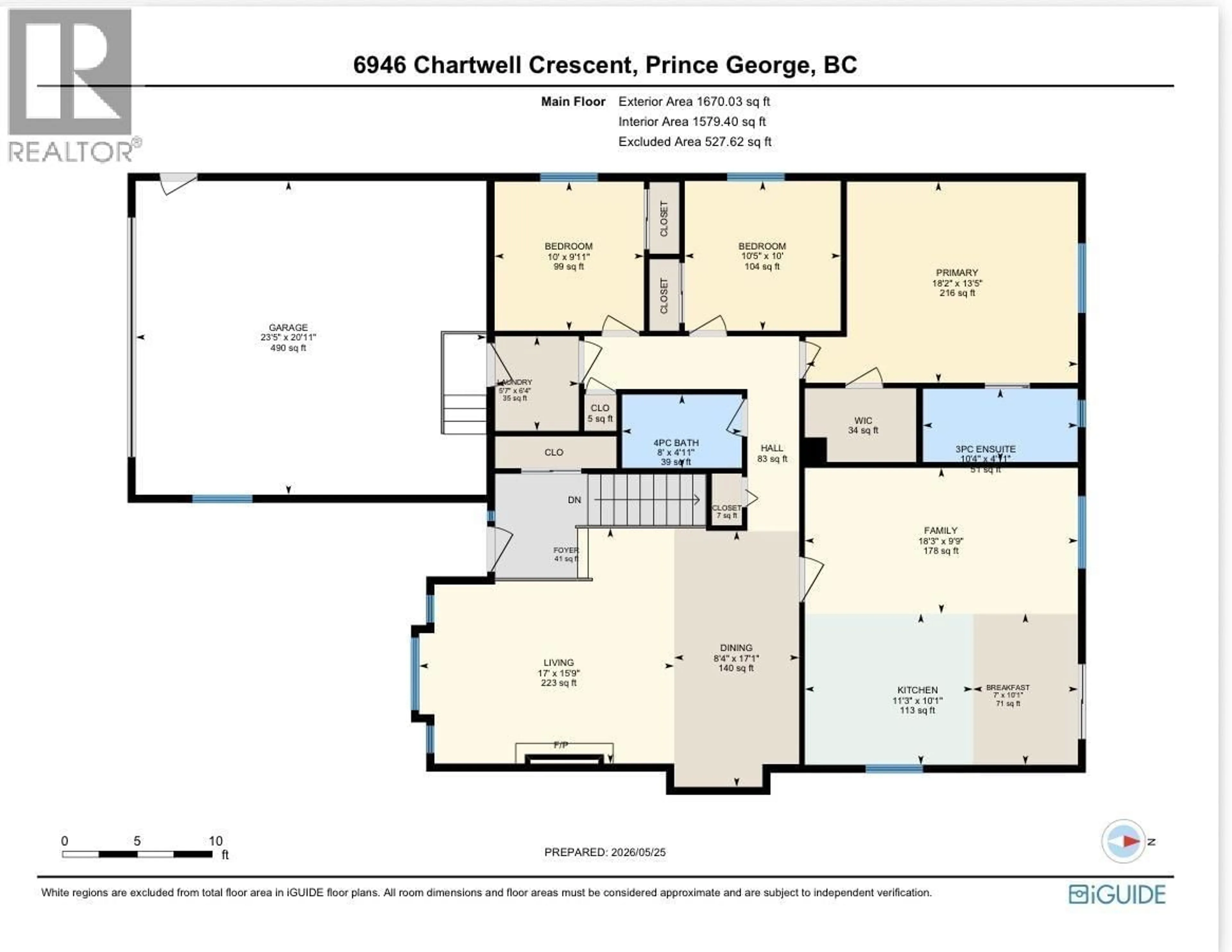 Floor plan for 6946 CHARTWELL CRESCENT, Prince George British Columbia V2N6Y4