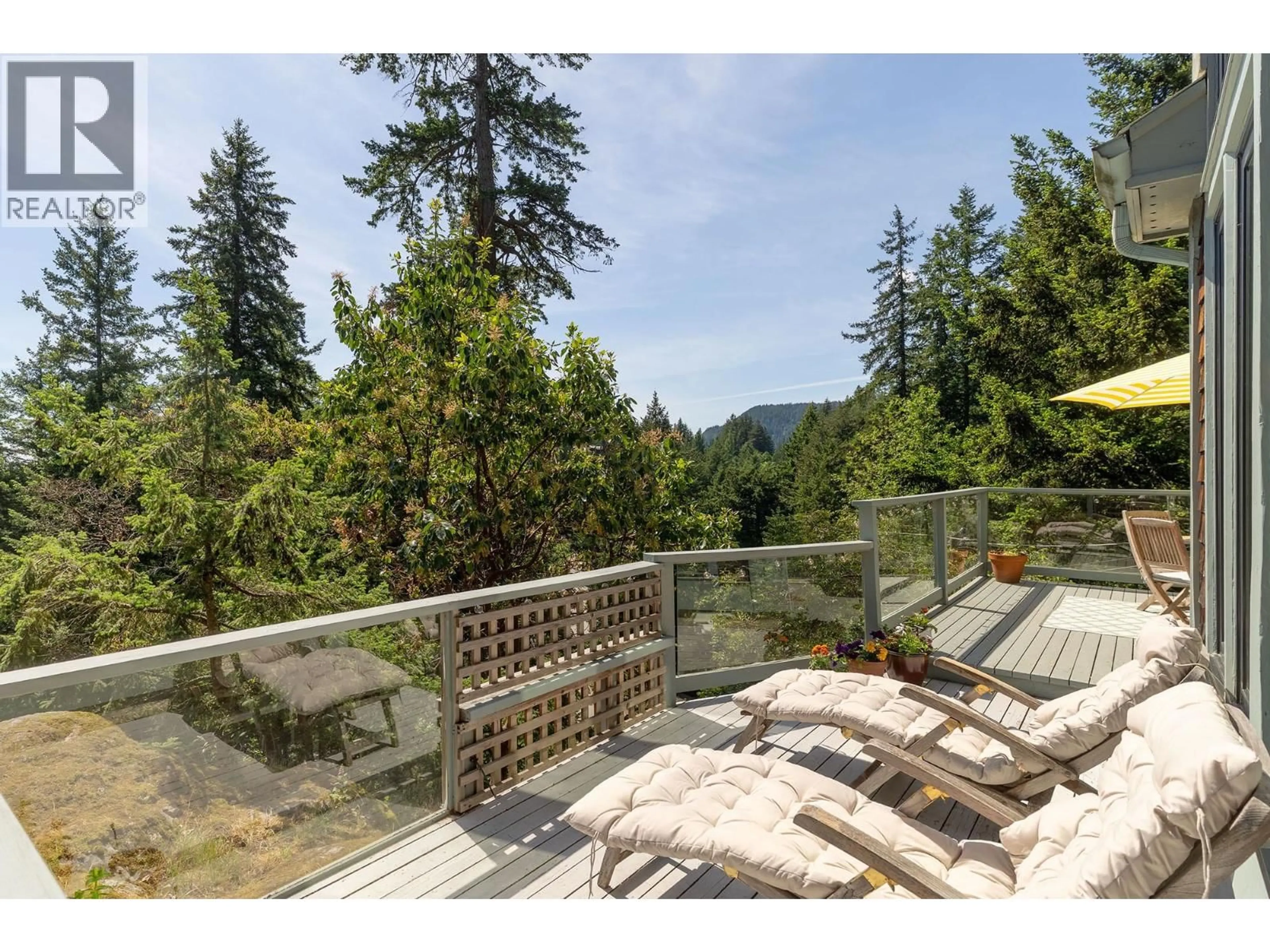 Patio, forest/trees view for 342 CREEK ROAD, Bowen Island British Columbia V0N1G1