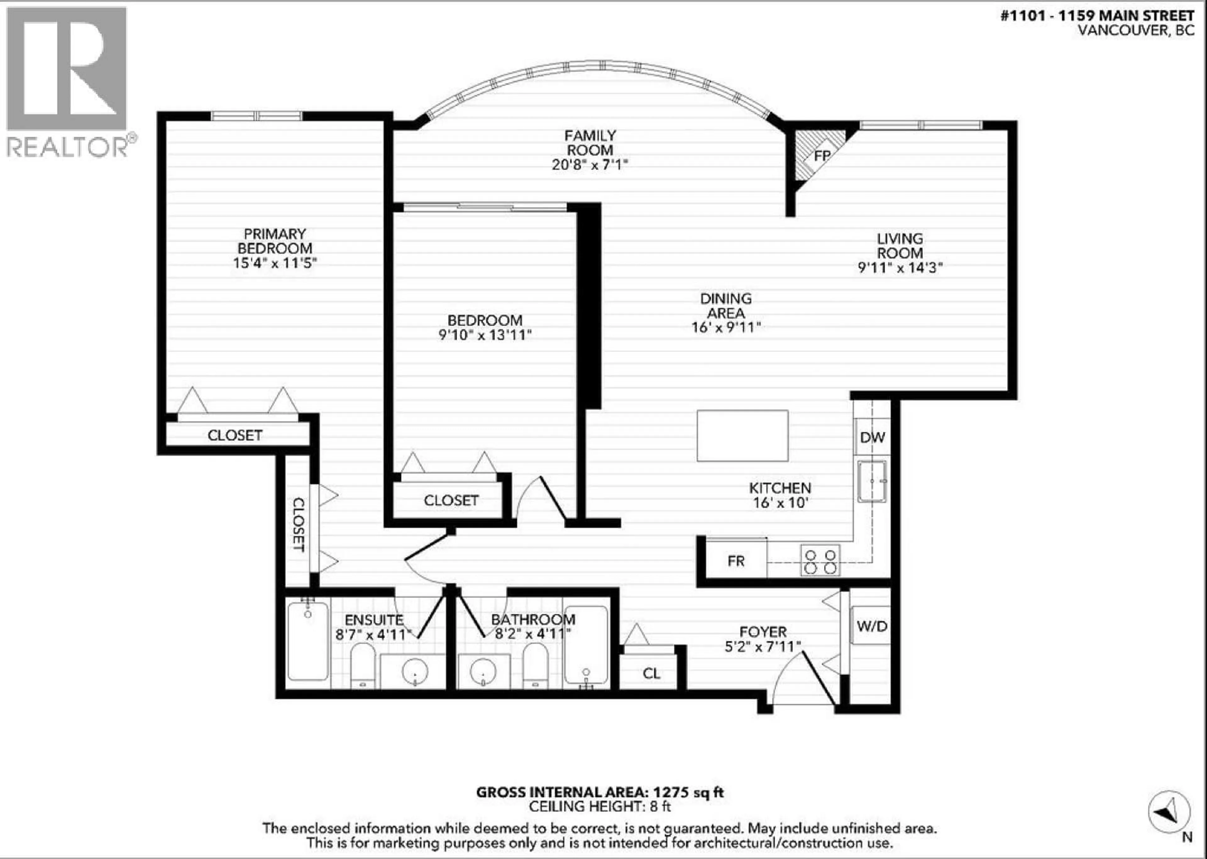 Floor plan for 1101 - 1159 MAIN STREET, Vancouver British Columbia V6A4B6