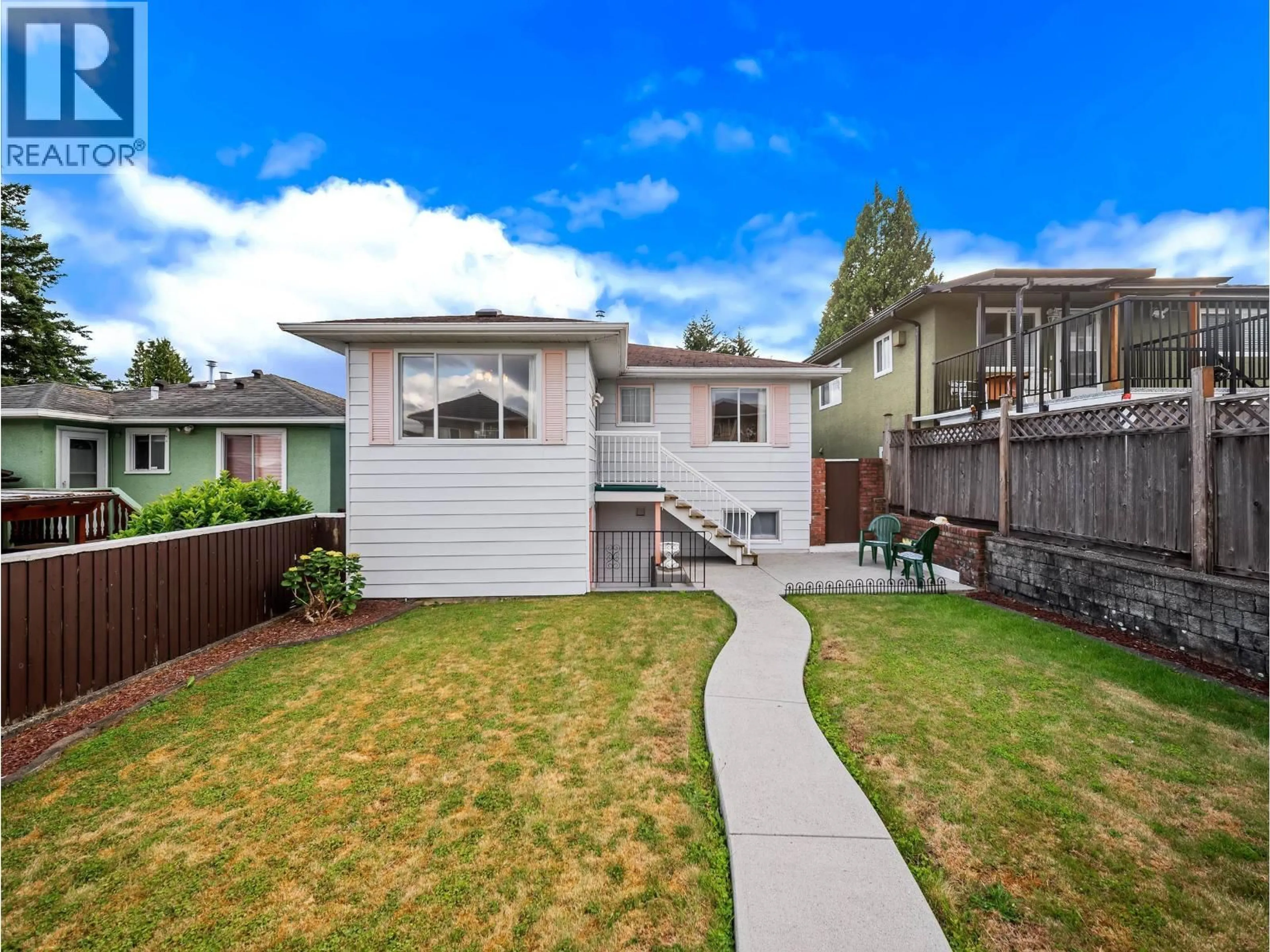 Home with vinyl exterior material, street for 7766 DAVIES STREET, Burnaby British Columbia V3N3H4