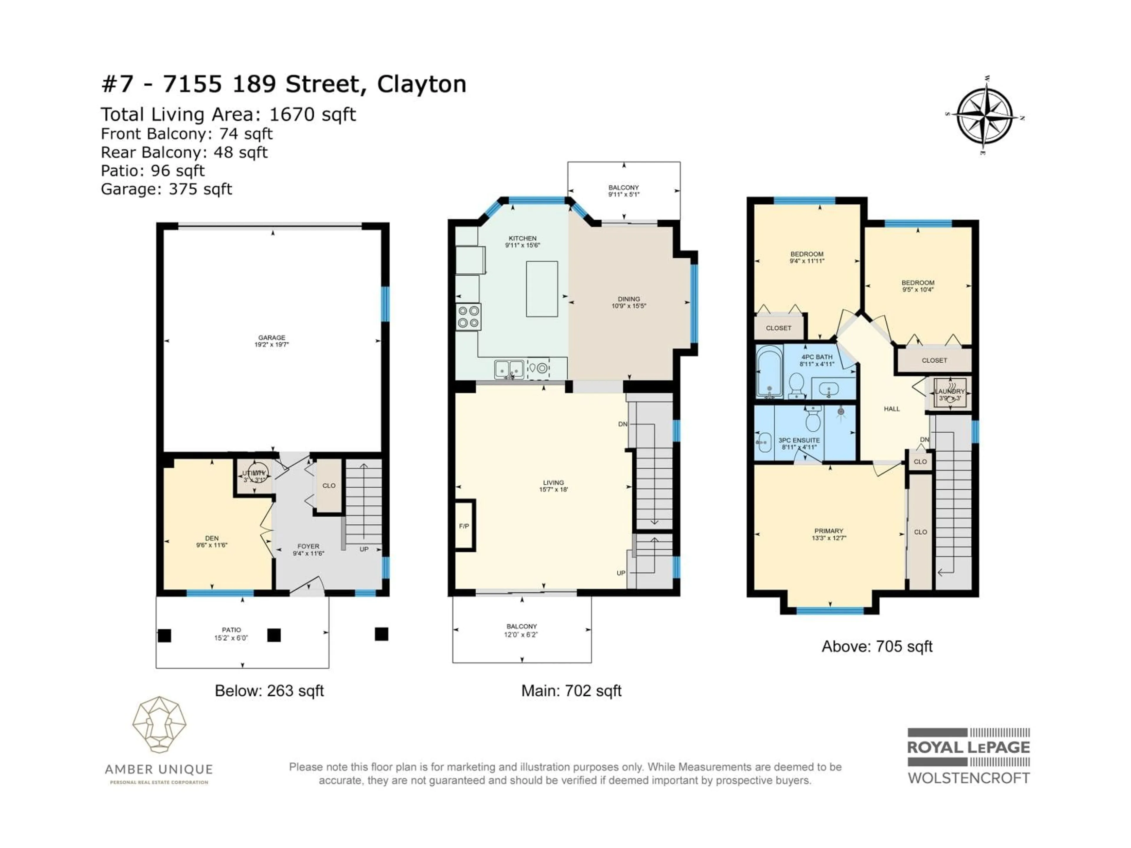 Floor plan for 7 - 7155 189 STREET, Surrey British Columbia V4N5S8