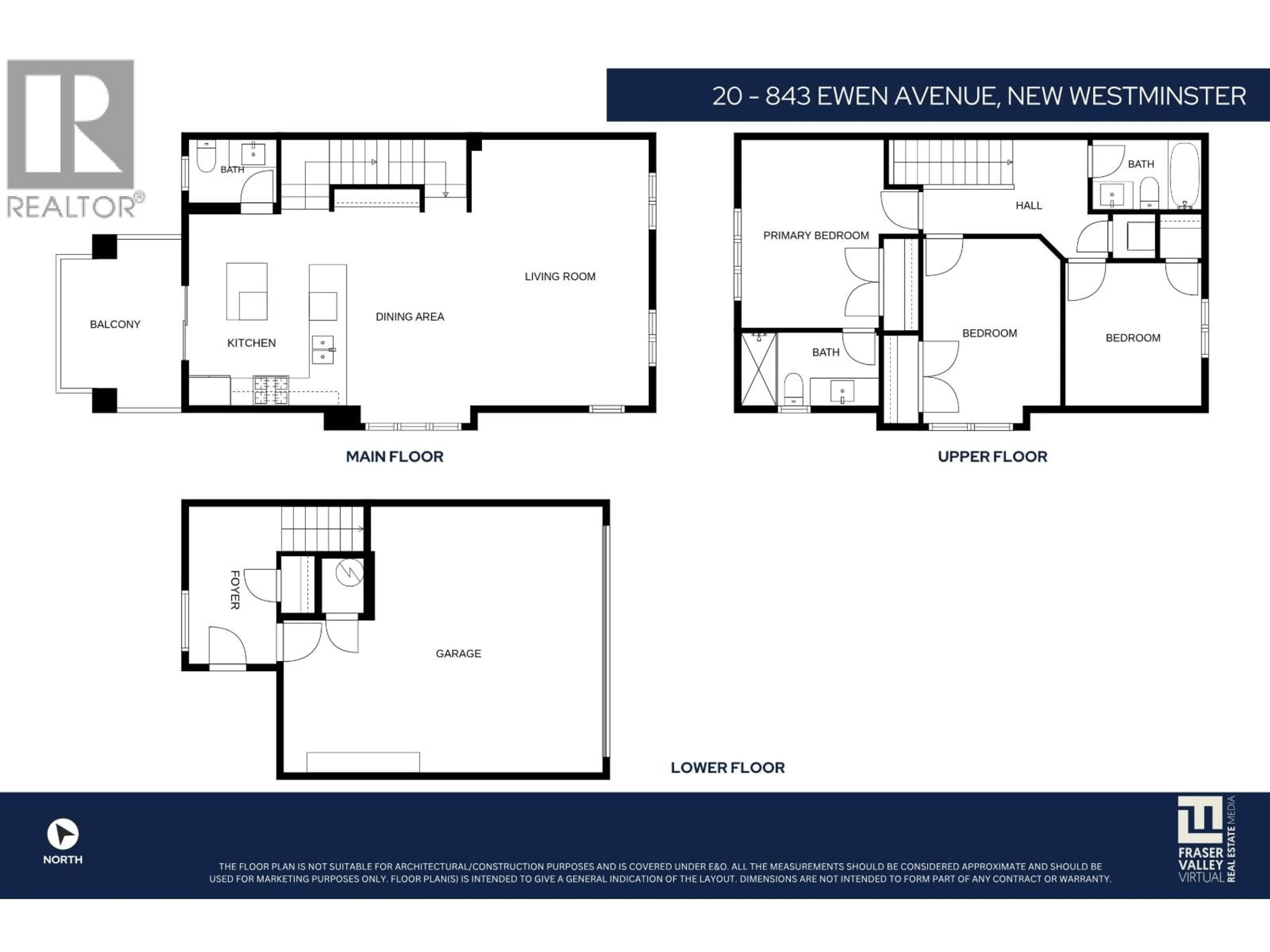 Floor plan for 20 - 843 EWEN AVENUE, New Westminster British Columbia V3M0K6
