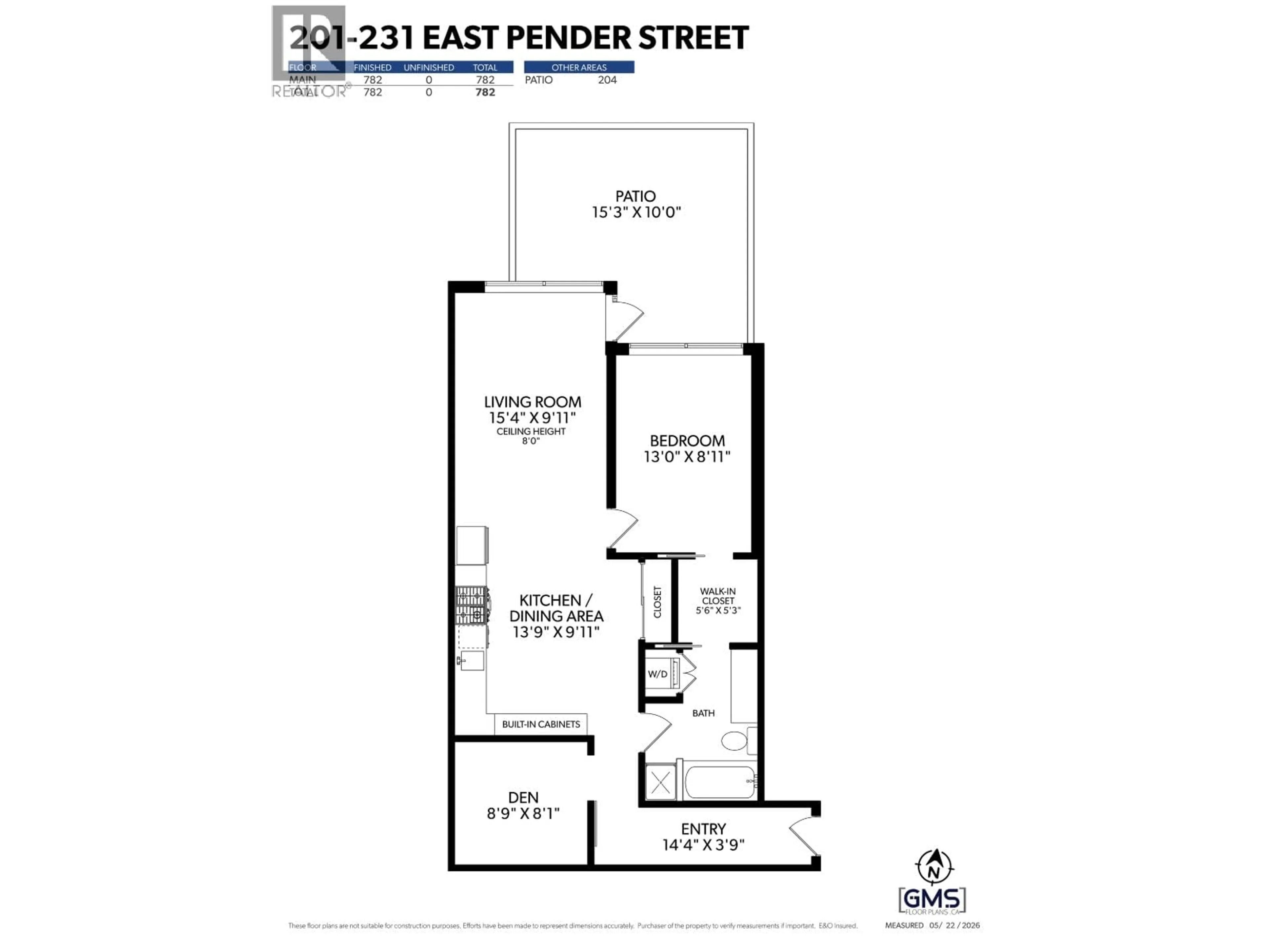 Floor plan for 201 - 231 PENDER STREET, Vancouver British Columbia V6A0G3