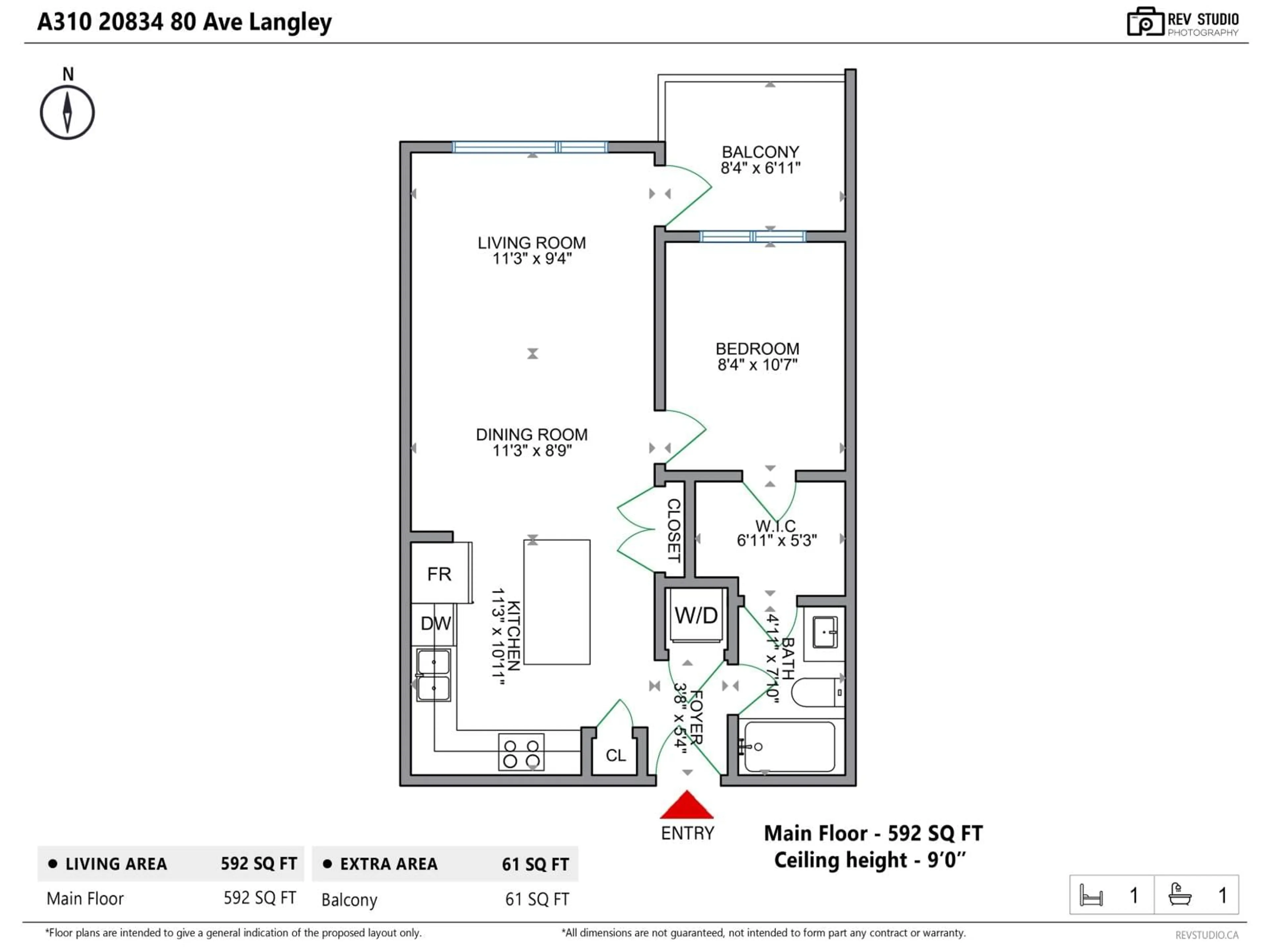 Floor plan for A310 - 20834 80 AVENUE, Langley British Columbia V2Y3M3