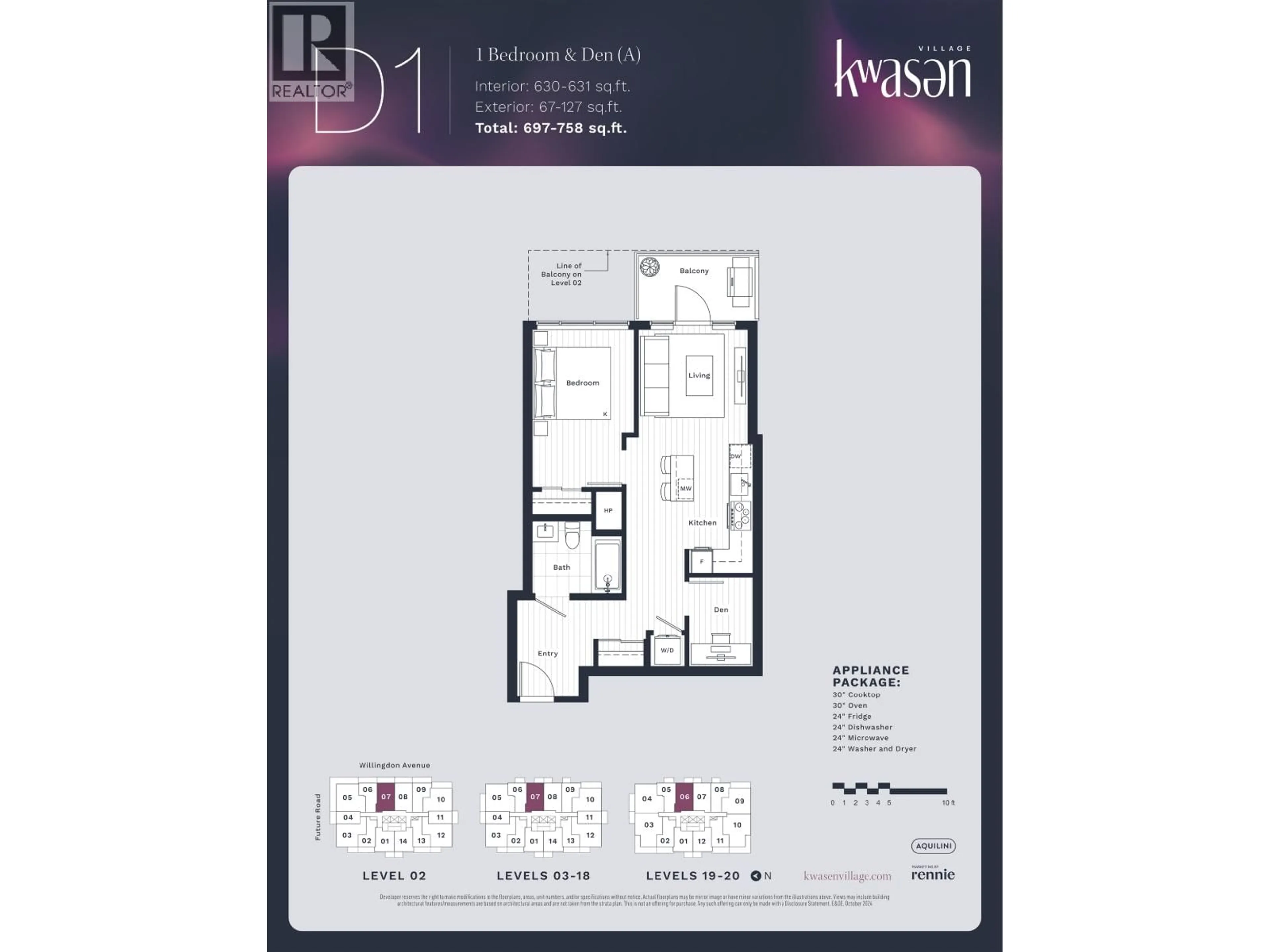 Floor plan for 807 - 3633 WILLINGDON AVENUE, Burnaby British Columbia V0V0V0