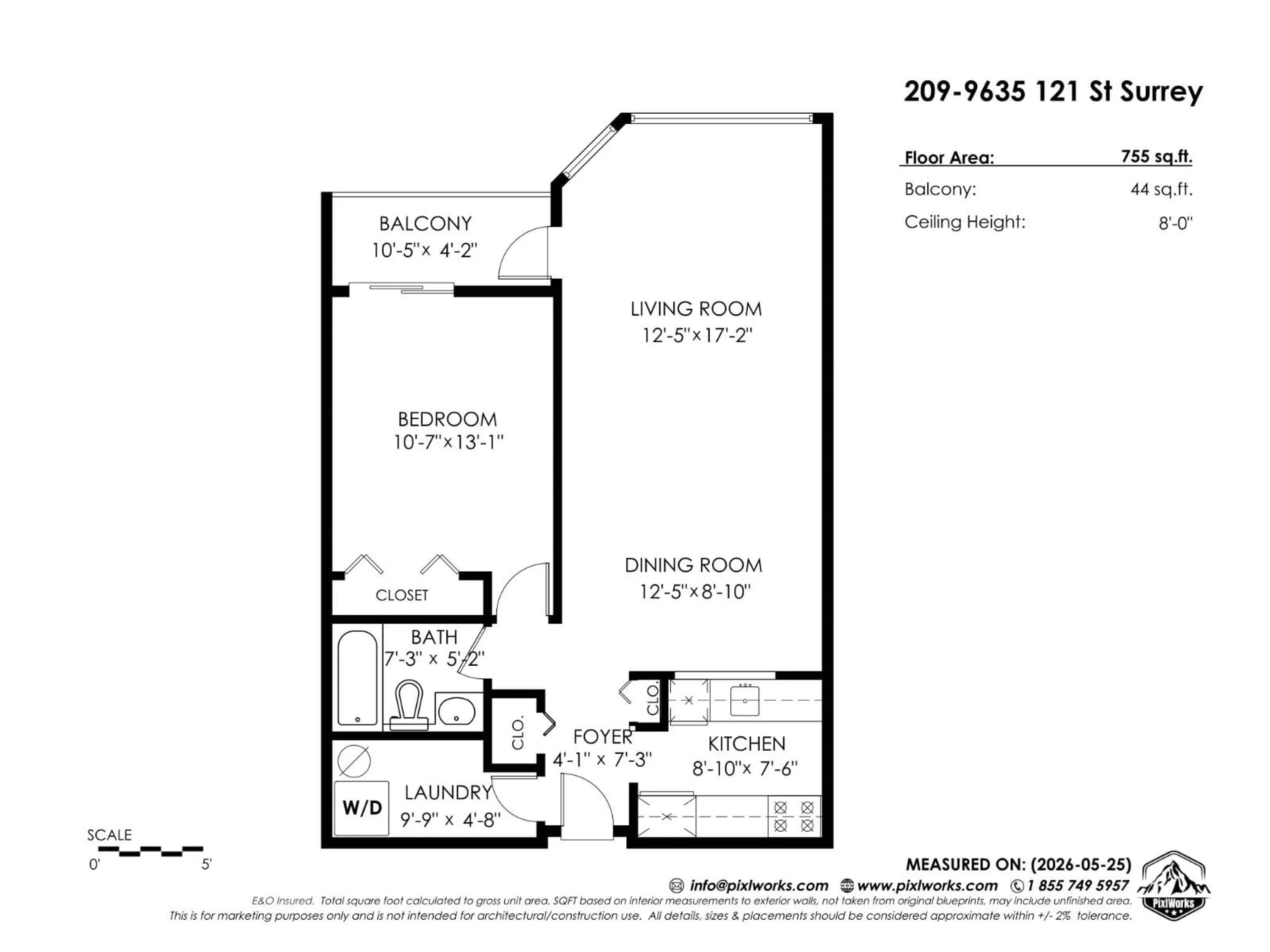 Floor plan for 209 - 9635 121 STREET, Surrey British Columbia V3V7L8