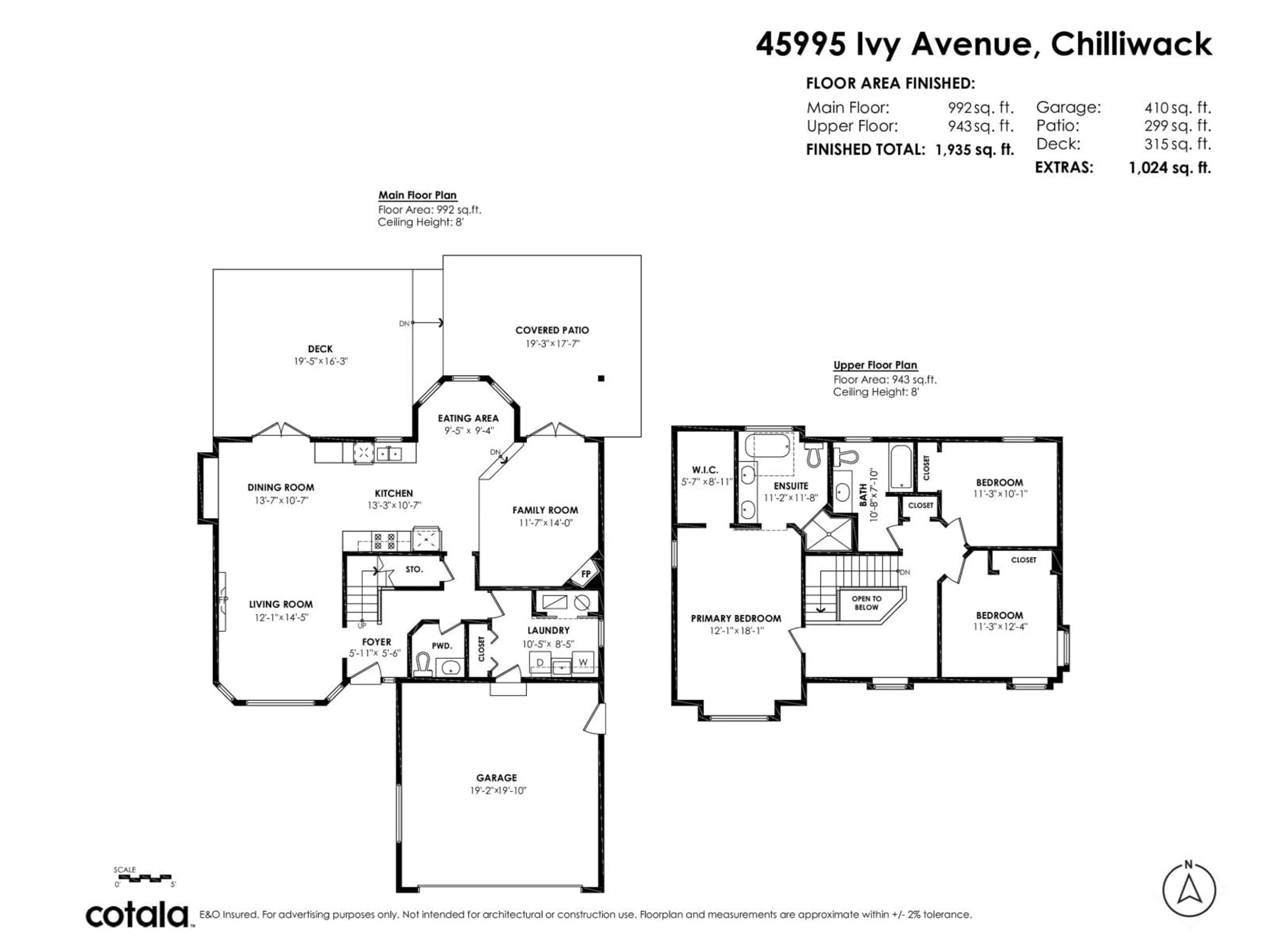 Floor plan for 45995 IVY AVENUE, Chilliwack British Columbia V2R2C5