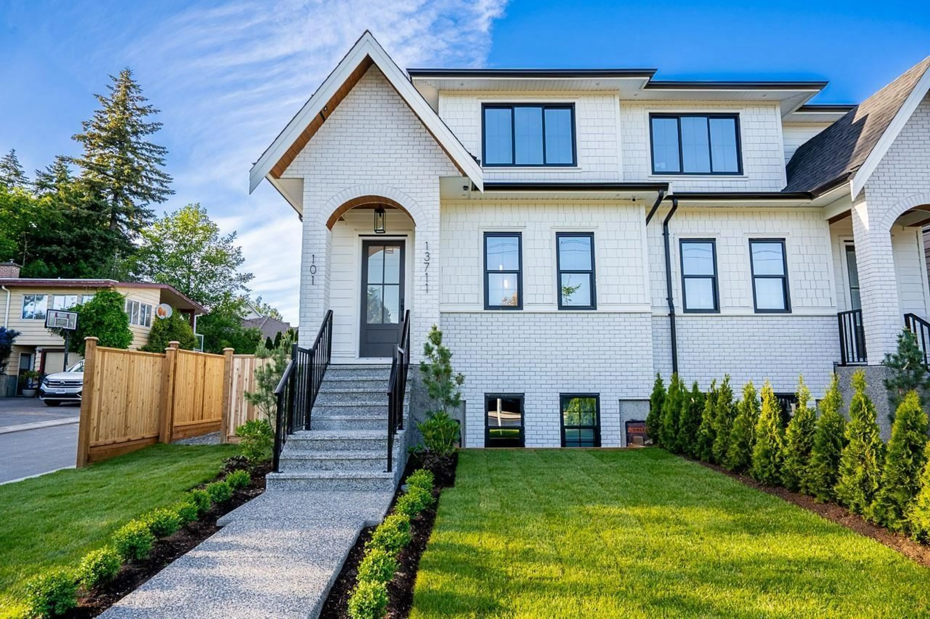 Home with vinyl exterior material, street for 101 - 13711 16 AVENUE, Surrey British Columbia V4A1P7