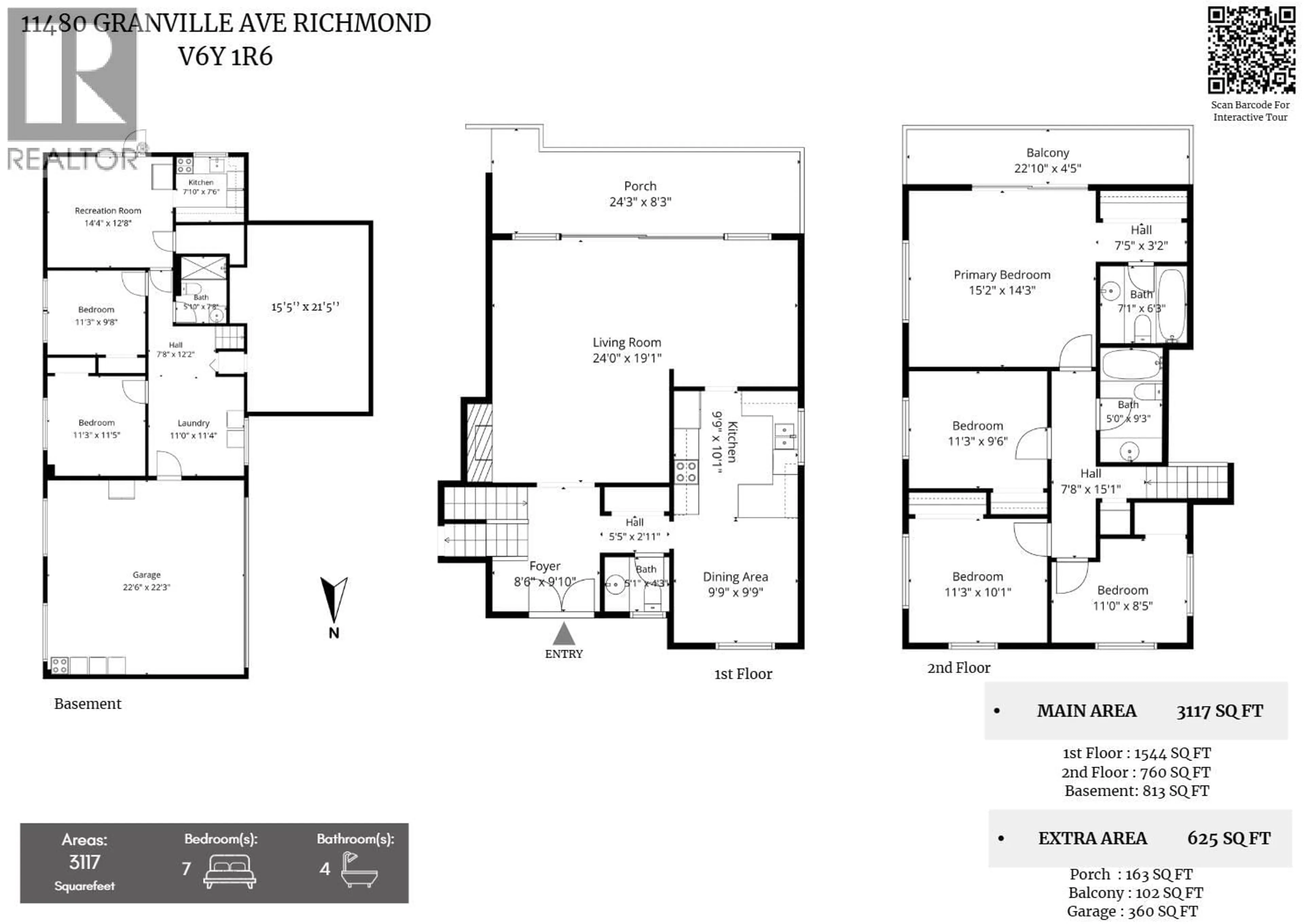 Floor plan for 11480 GRANVILLE AVENUE, Richmond British Columbia V6Y1R6