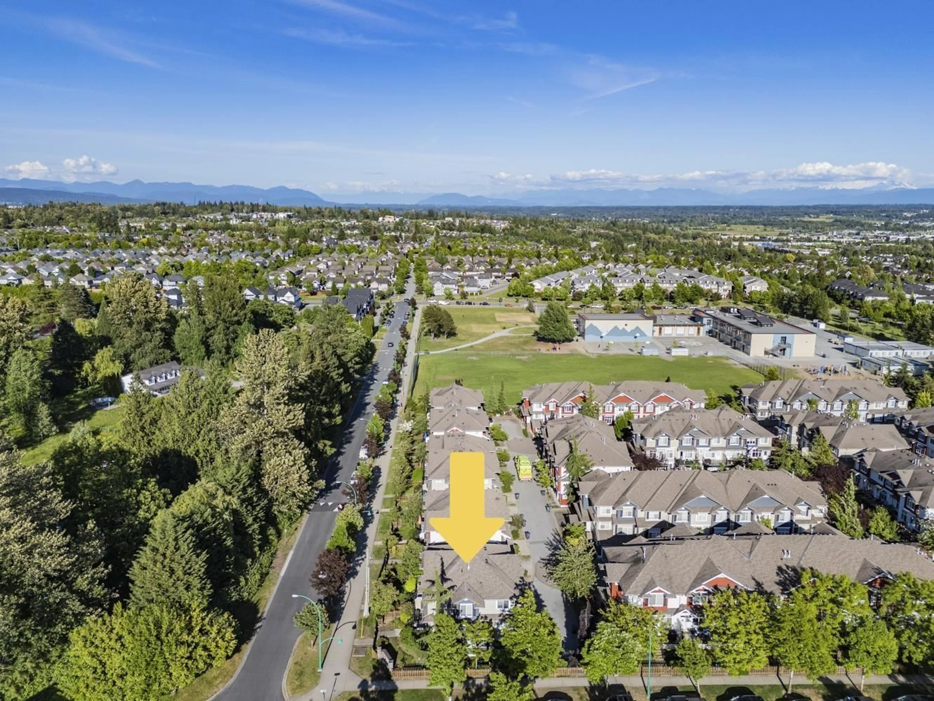 A pic from outside/outdoor area/front of a property/back of a property/a pic from drone, mountain view for 16 - 6956 193 STREET, Surrey British Columbia V4N6E7