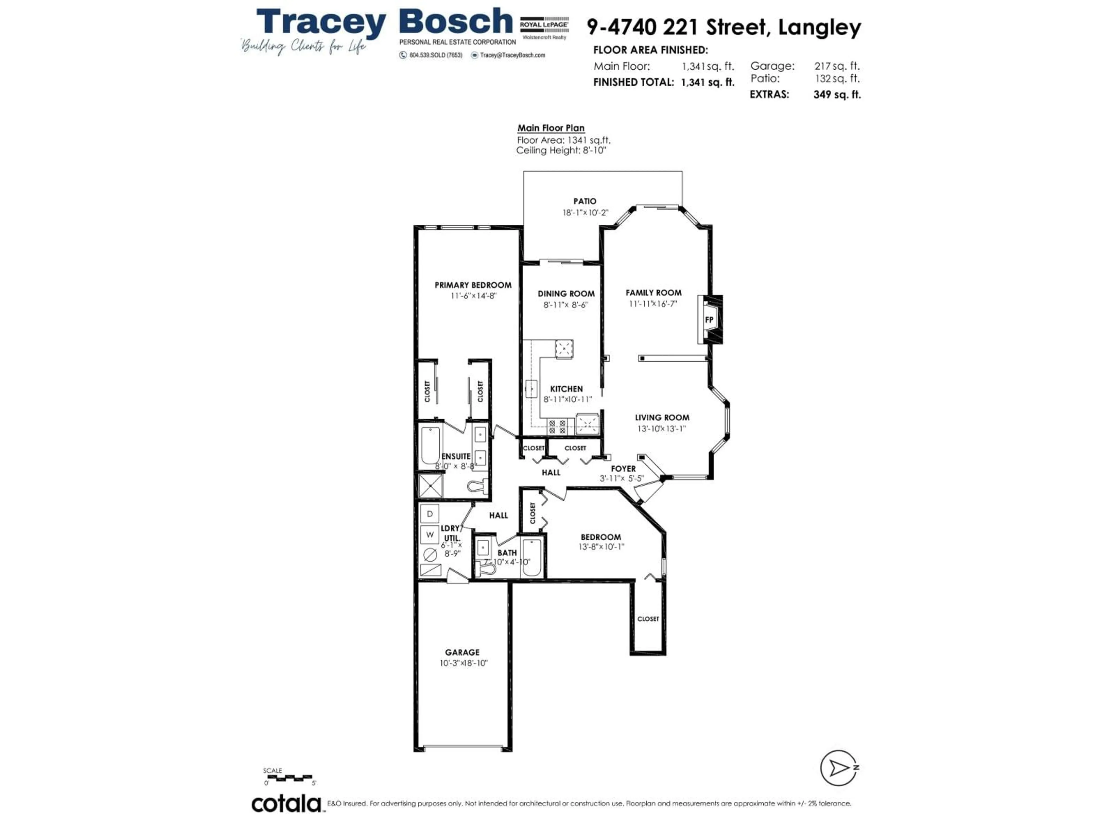 Floor plan for 9 - 4740 221 STREET, Langley British Columbia V2Z1L8