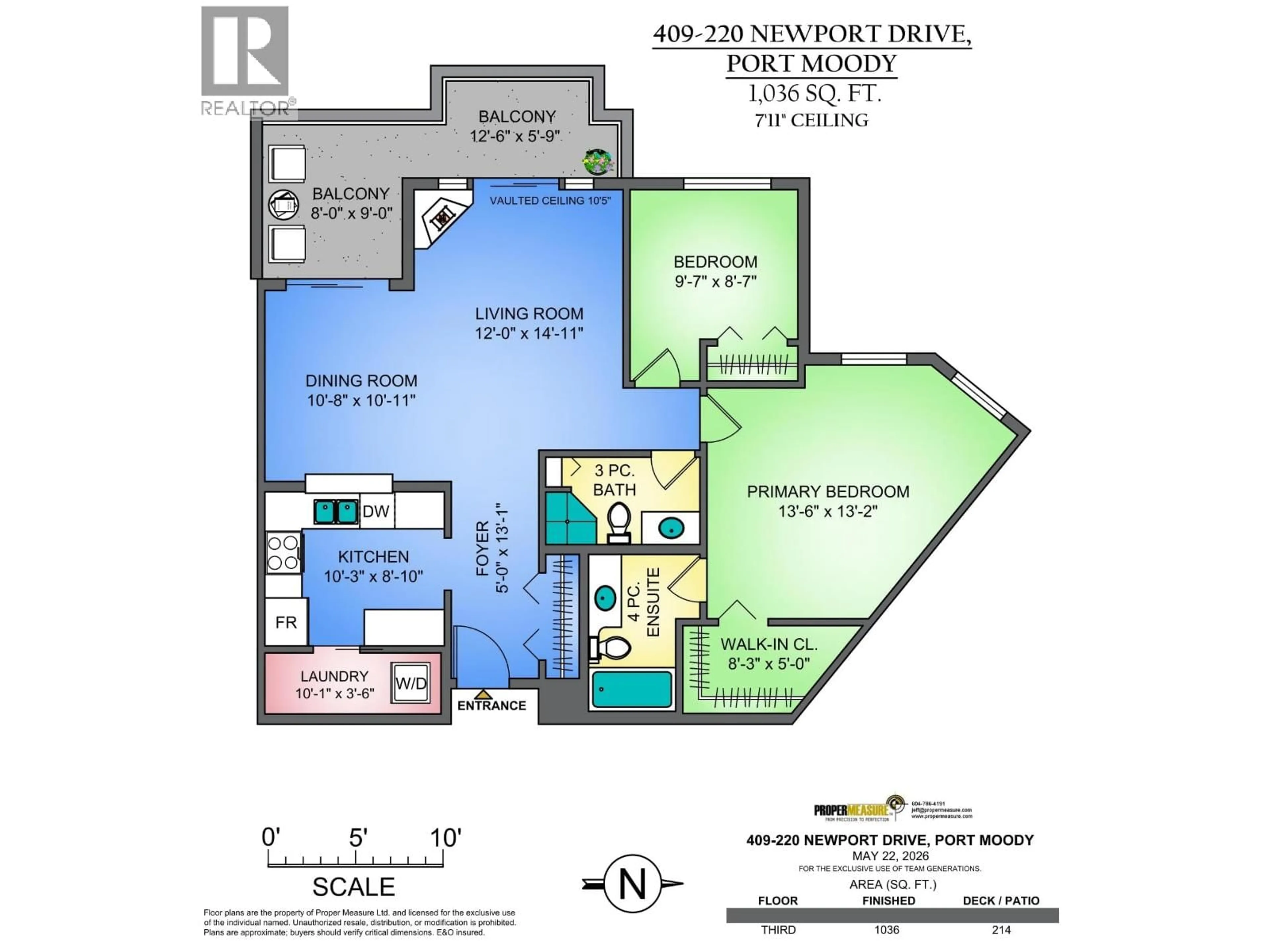 Floor plan for 409 - 220 NEWPORT DRIVE, Port Moody British Columbia V3H5B8