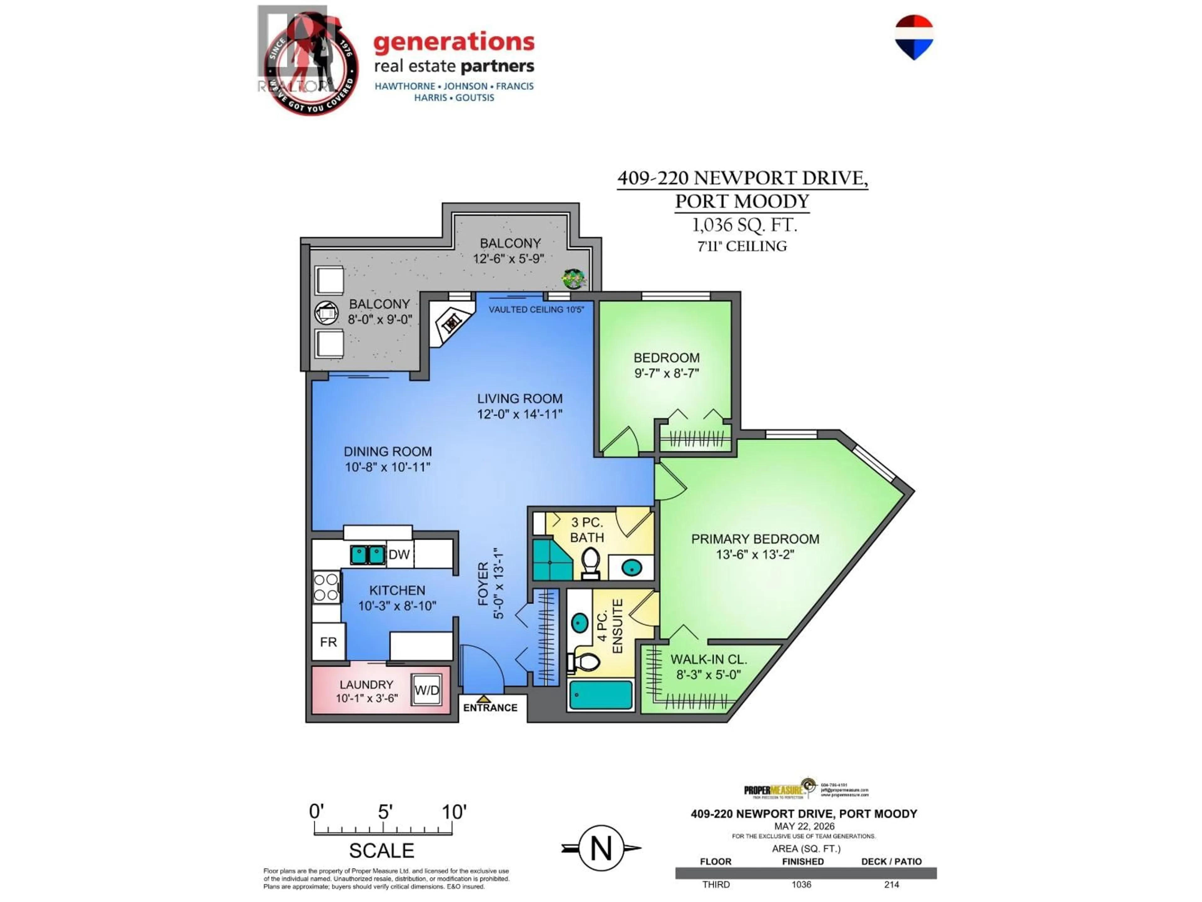 Floor plan for 409 - 220 NEWPORT DRIVE, Port Moody British Columbia V3H5B8