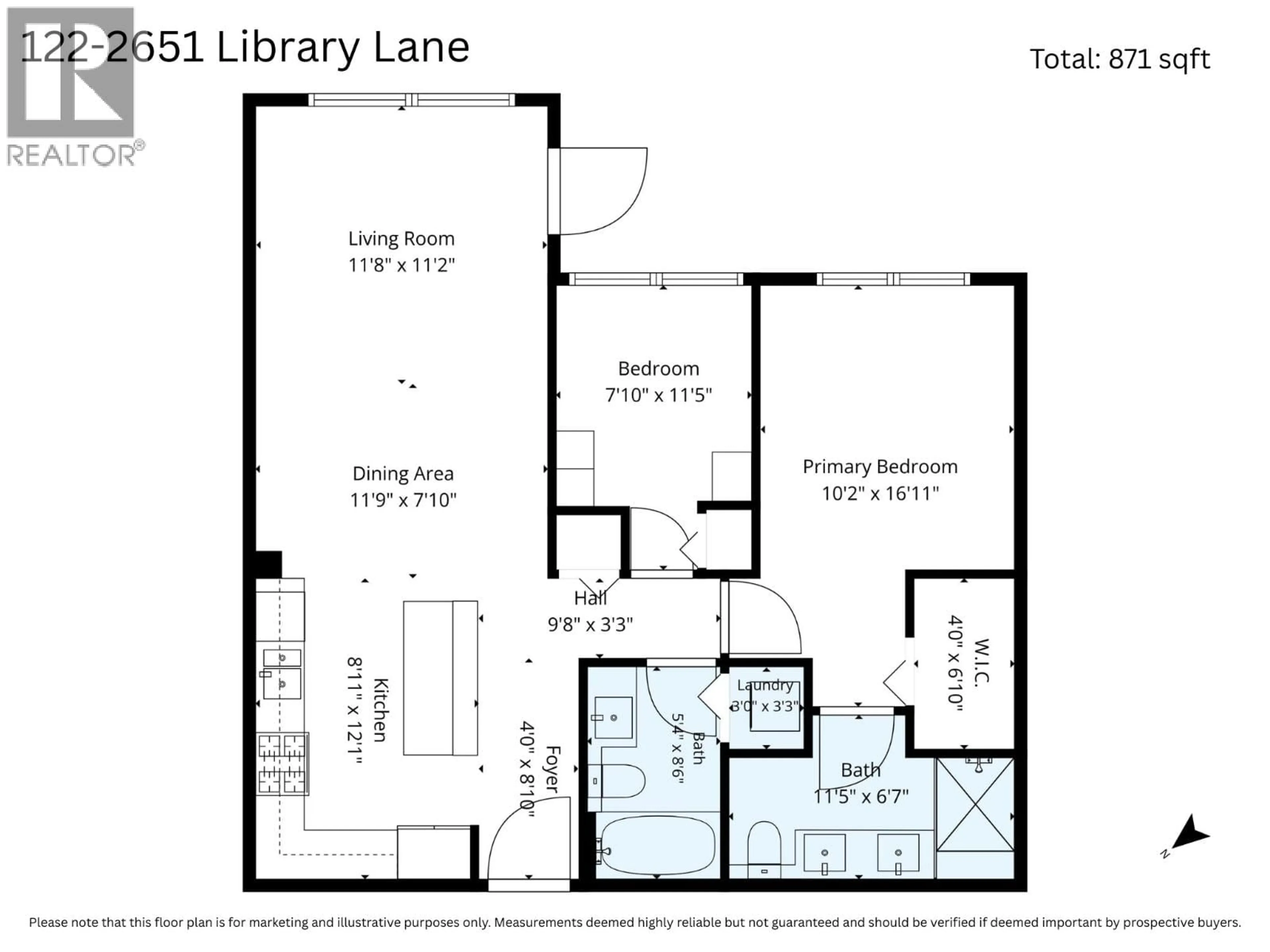 Floor plan for 122 - 2651 LIBRARY LANE, North Vancouver British Columbia V7J0C1