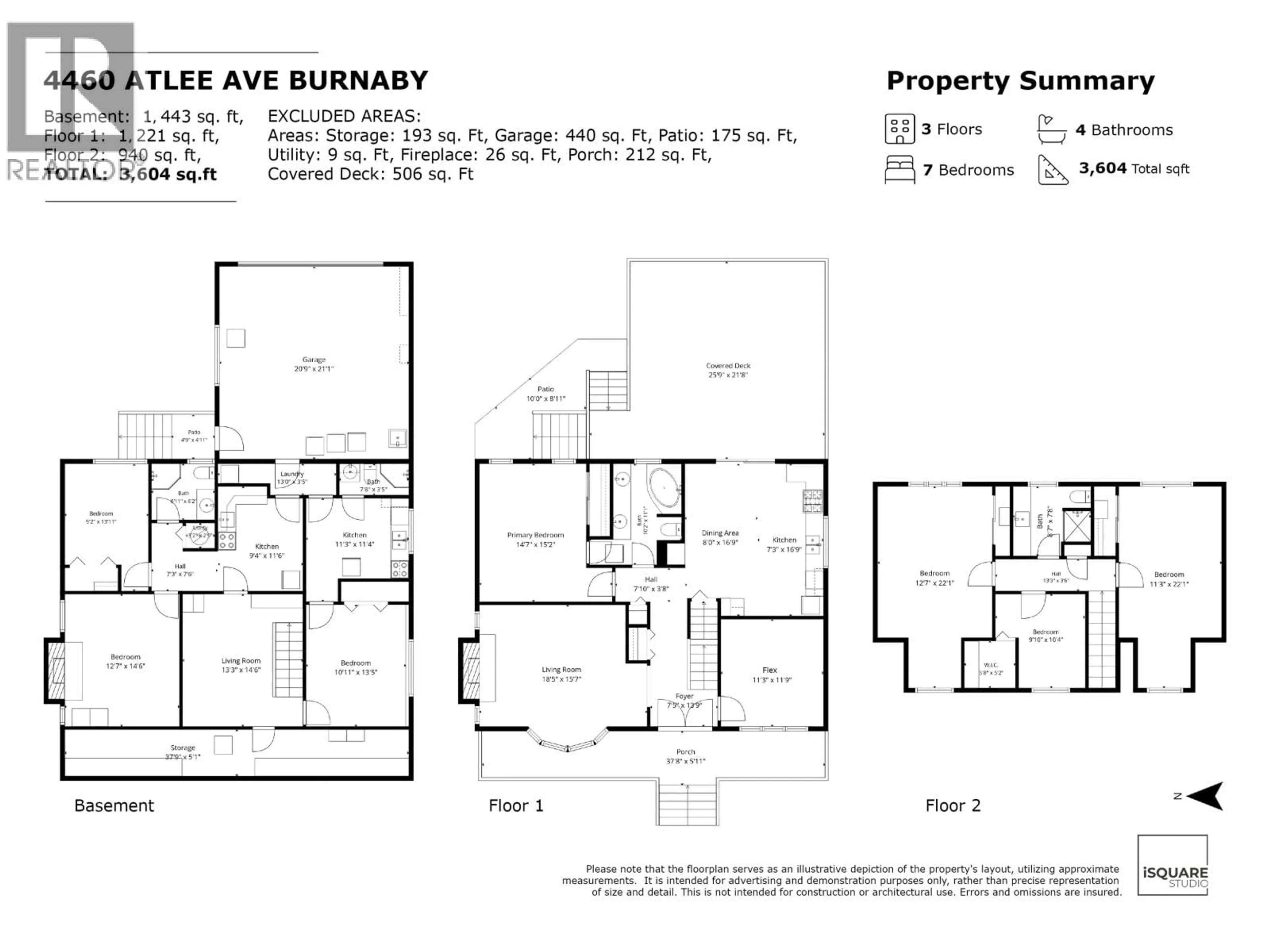 Floor plan for 4460 ATLEE AVENUE, Burnaby British Columbia V5G3R6