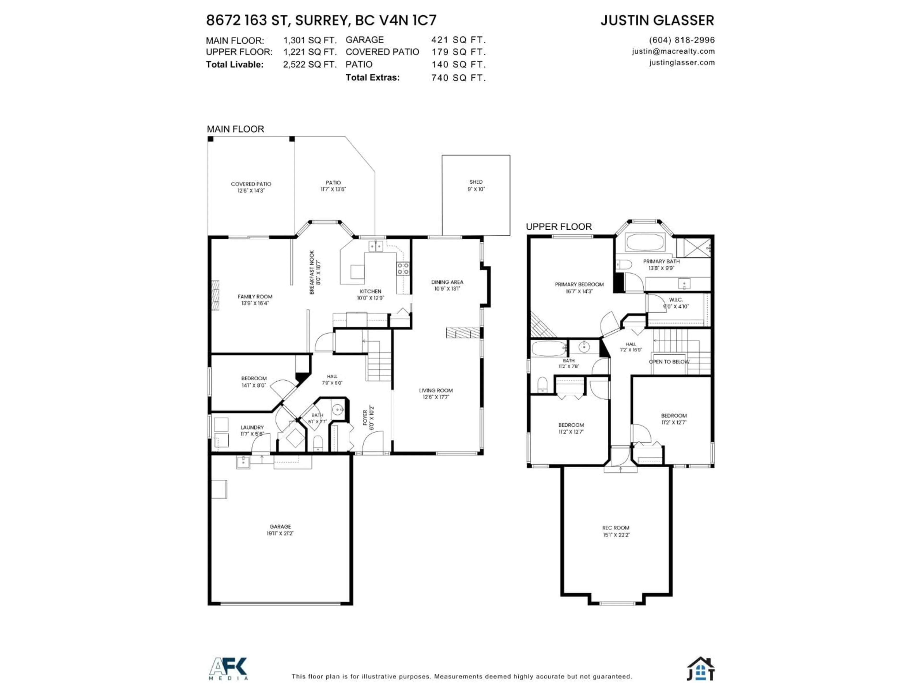 Floor plan for 8672 163 STREET, Surrey British Columbia V4N1C7