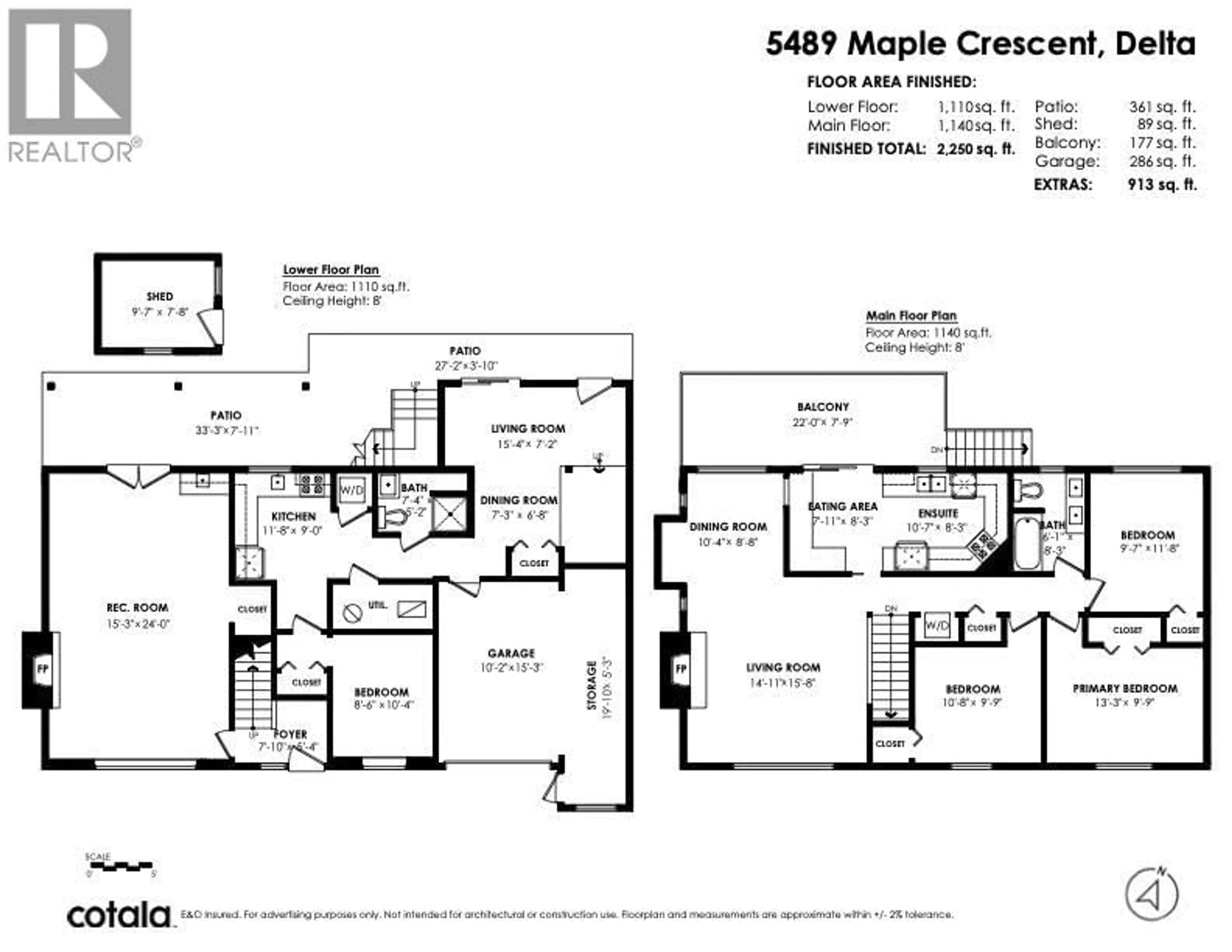 Floor plan for 5489 MAPLE CRESCENT, Delta British Columbia V4K1G3