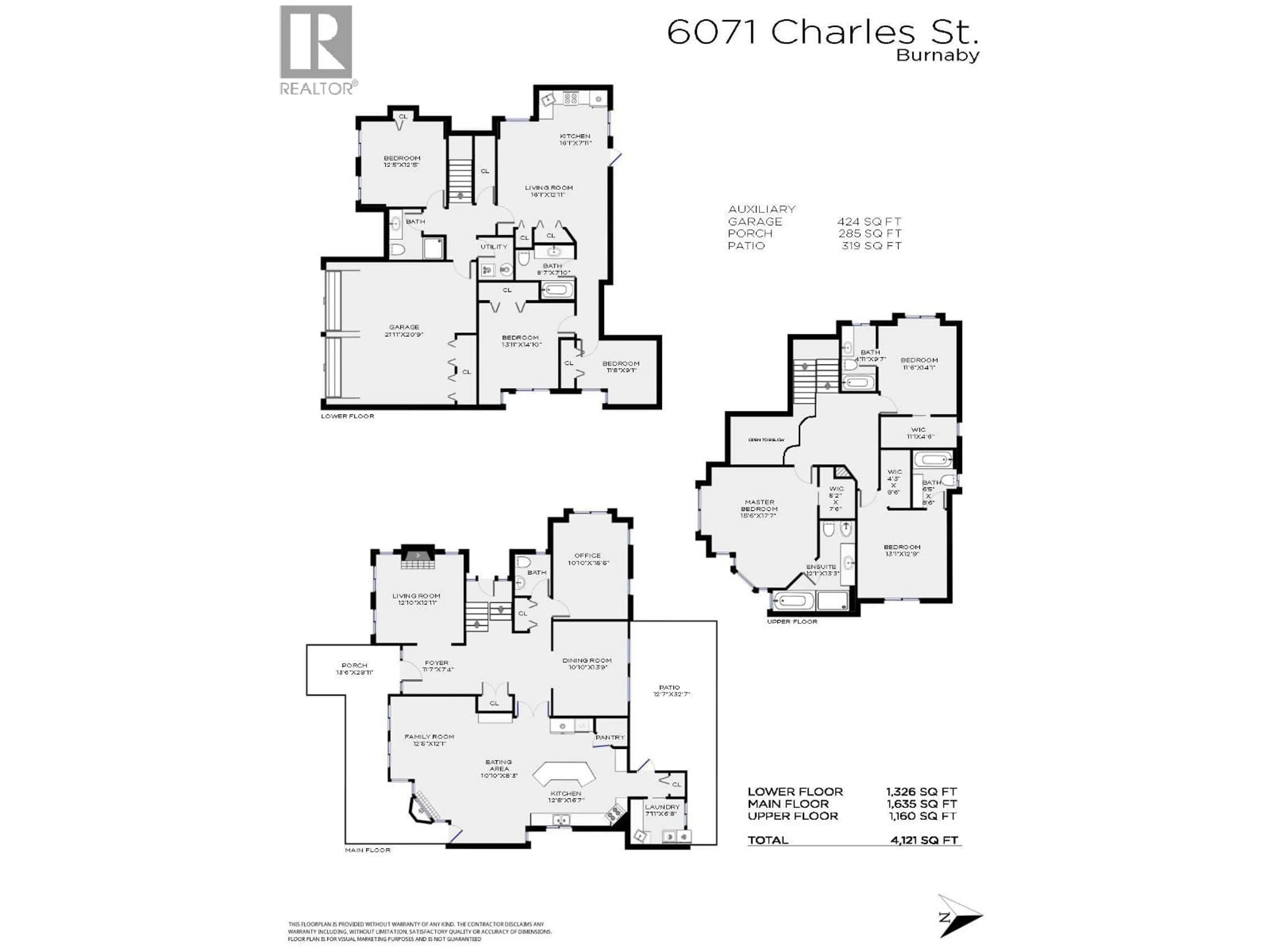 Floor plan for 6071 CHARLES STREET, Burnaby British Columbia V5B2G7
