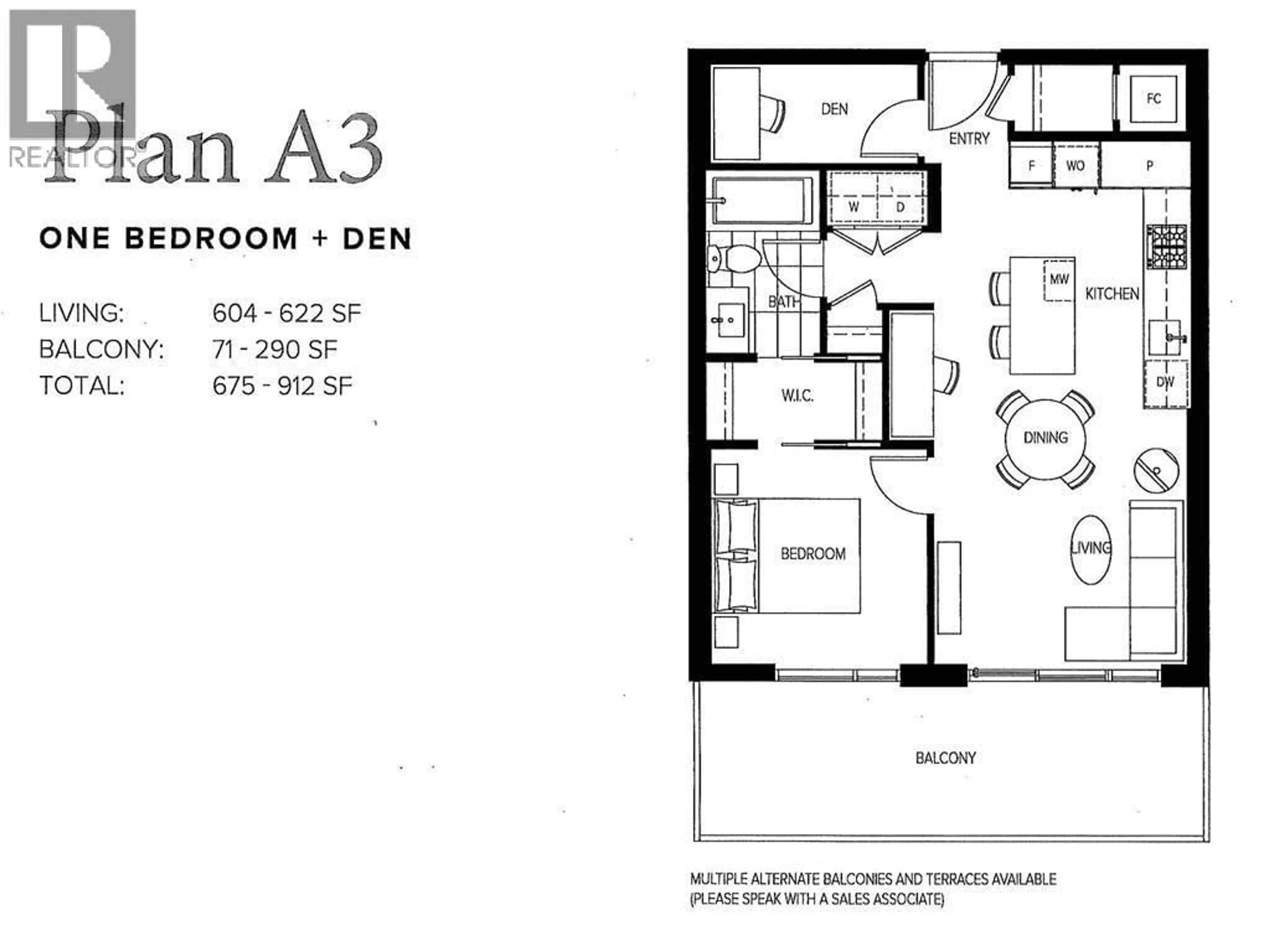 Floor plan for 1212 - 6300 MINORU BOULEVARD, Richmond British Columbia V6Y0N1