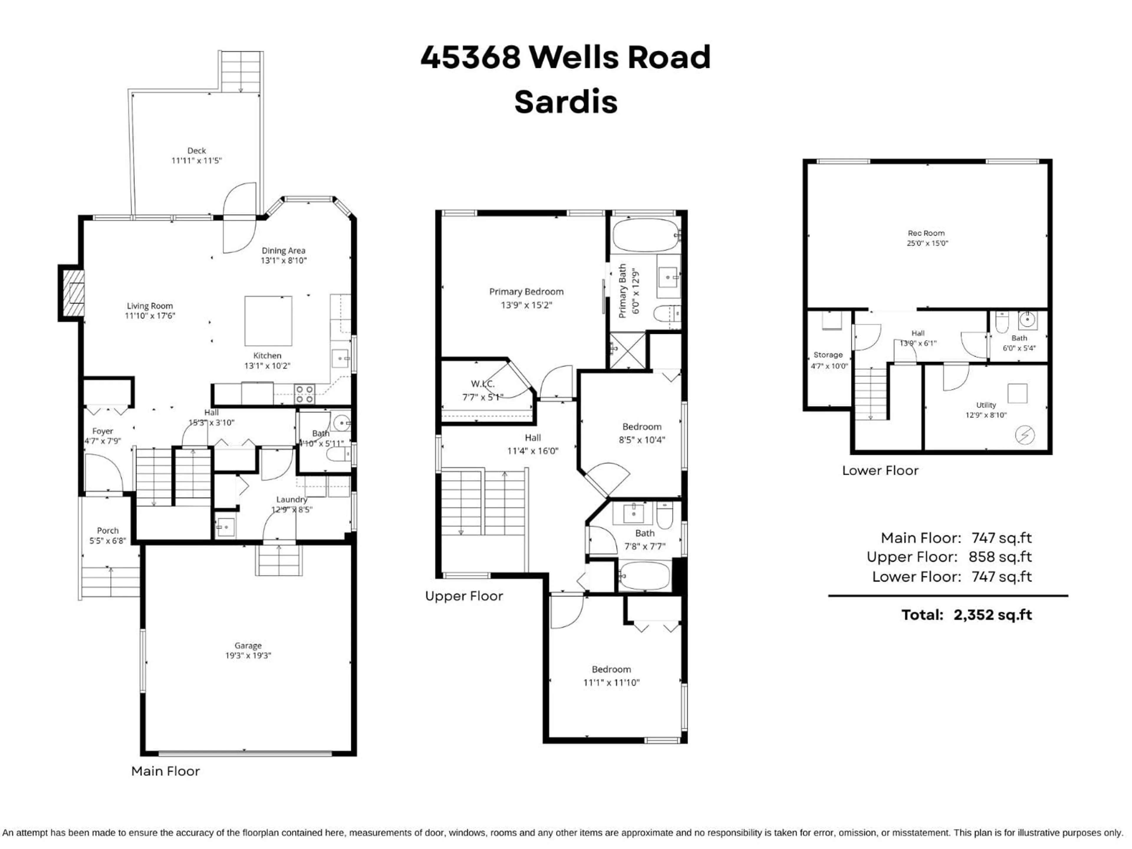Floor plan for 45368 WELLS ROAD, Chilliwack British Columbia V2R1H3