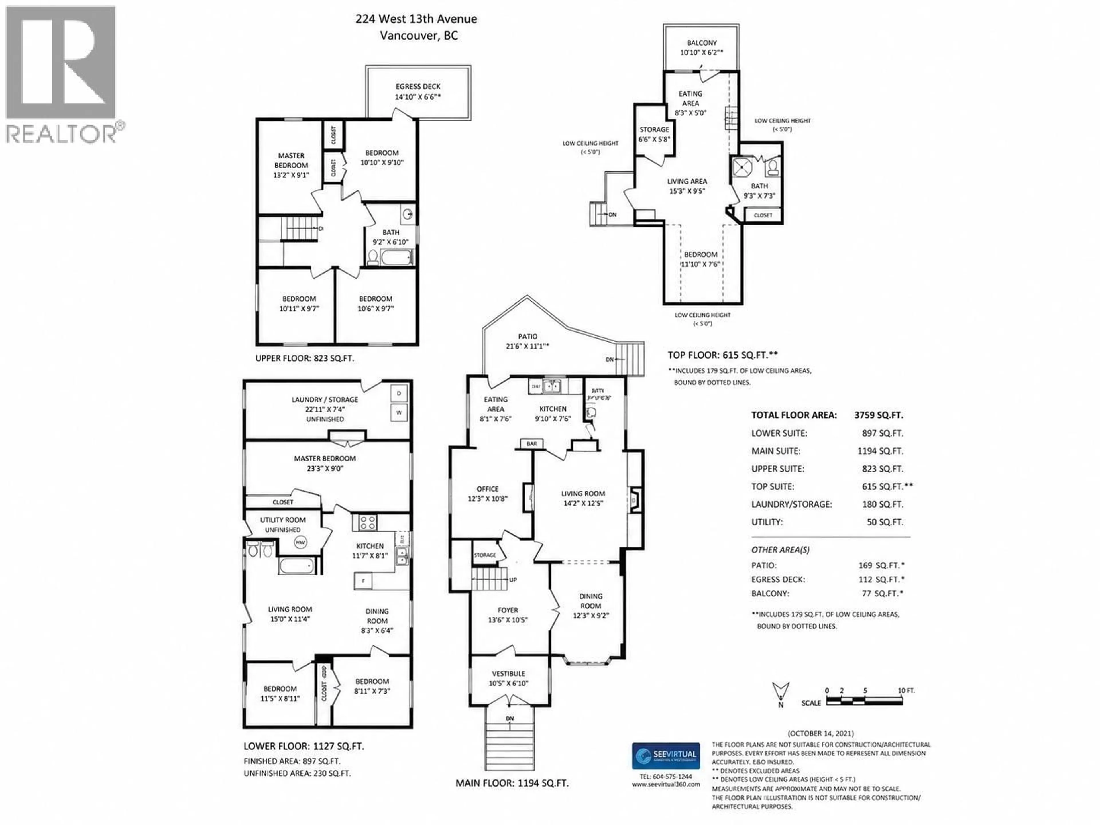 Floor plan for 224 13TH AVENUE, Vancouver British Columbia V5Y1V9