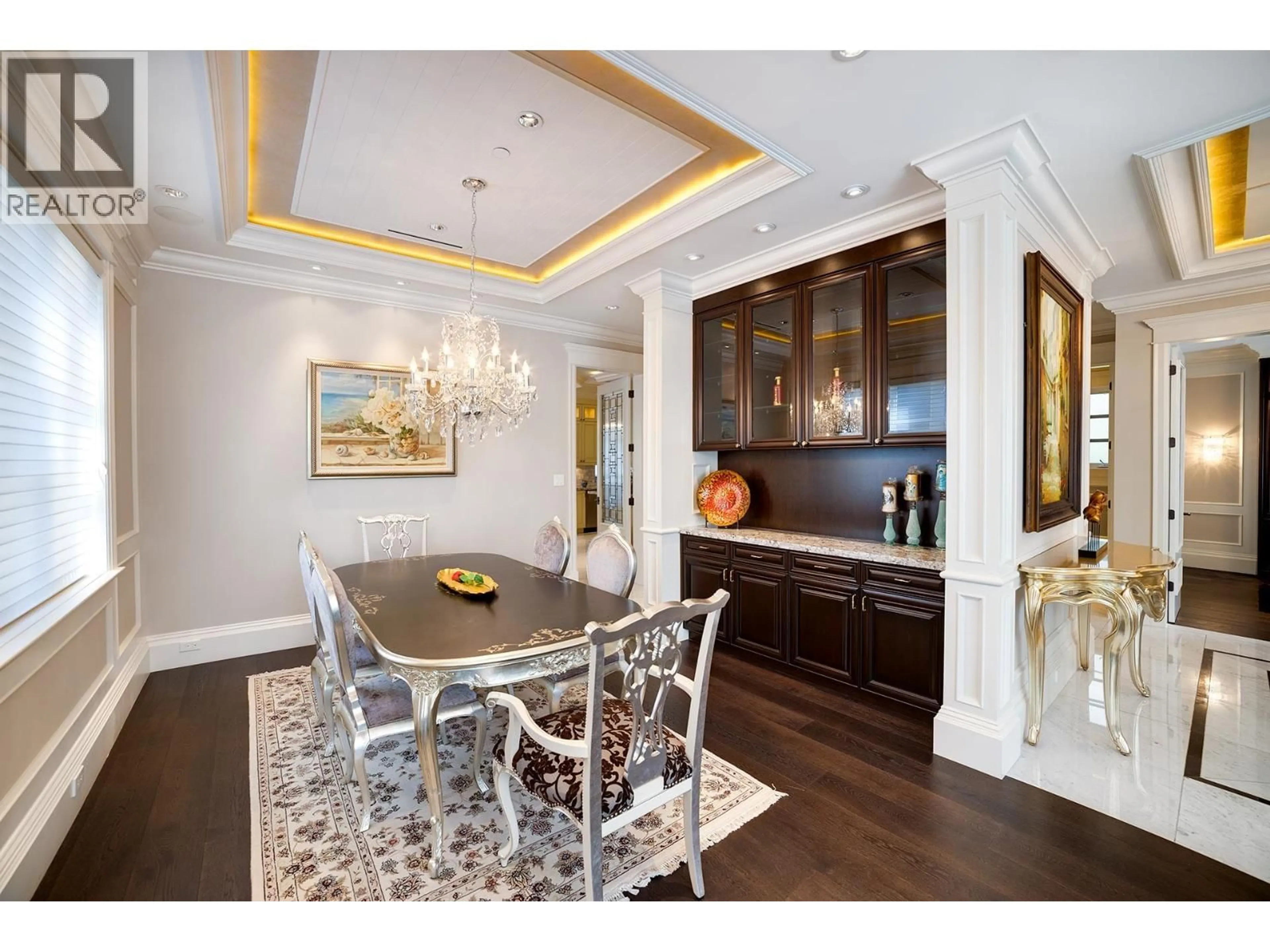 Dining room, wood/laminate floor for 5989 CARTIER STREET, Vancouver British Columbia V6M3A8