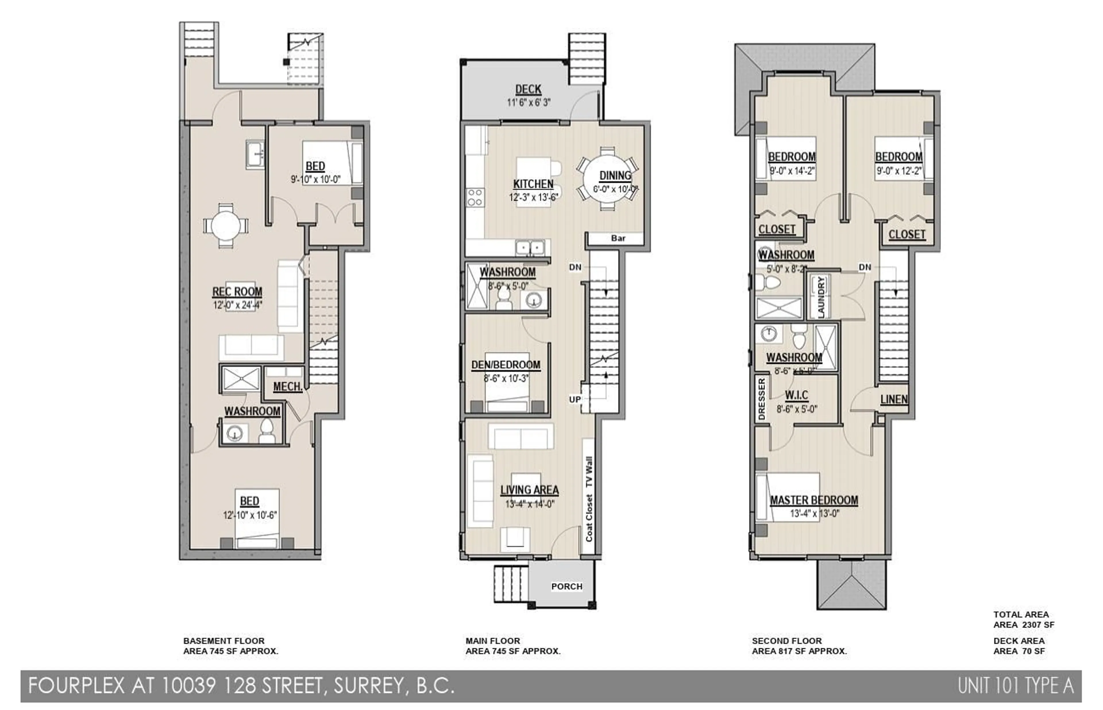 Floor plan for 102 - 10039 128 STREET, Surrey British Columbia V3T2Z1