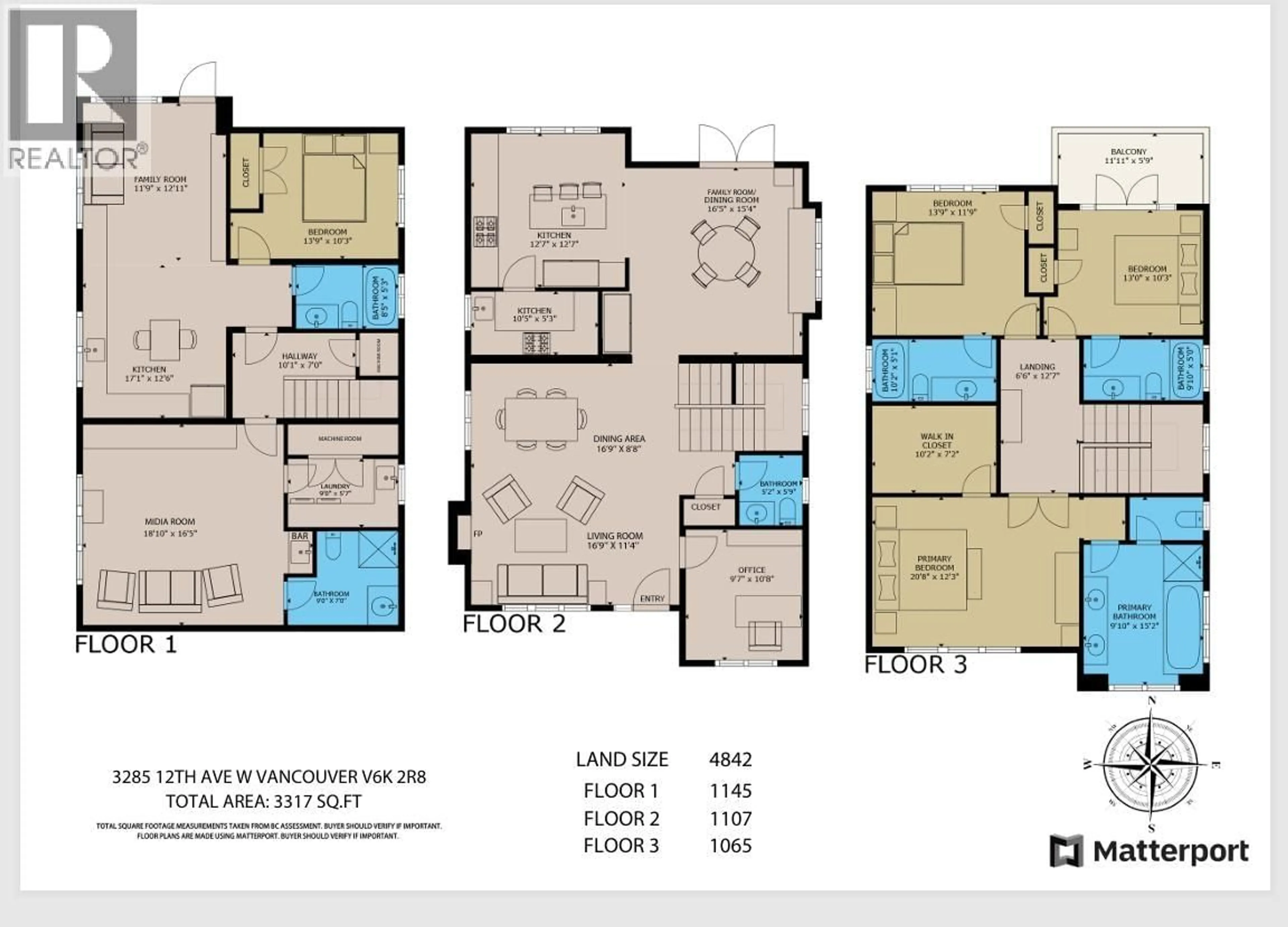 Floor plan for 3285 W 12TH AVENUE, Vancouver British Columbia V6K2R8