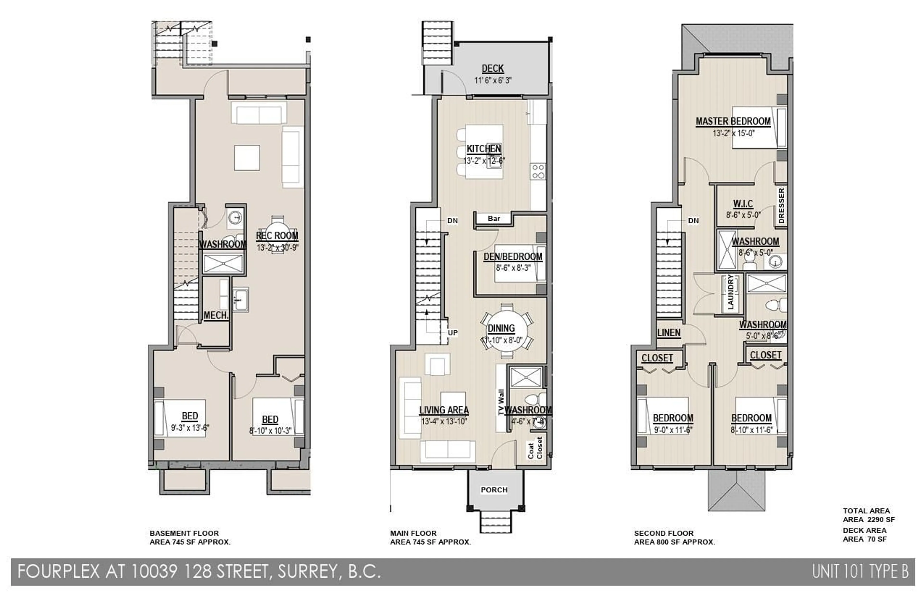 Floor plan for 101 - 10039 128 STREET, Surrey British Columbia V3T2Z1