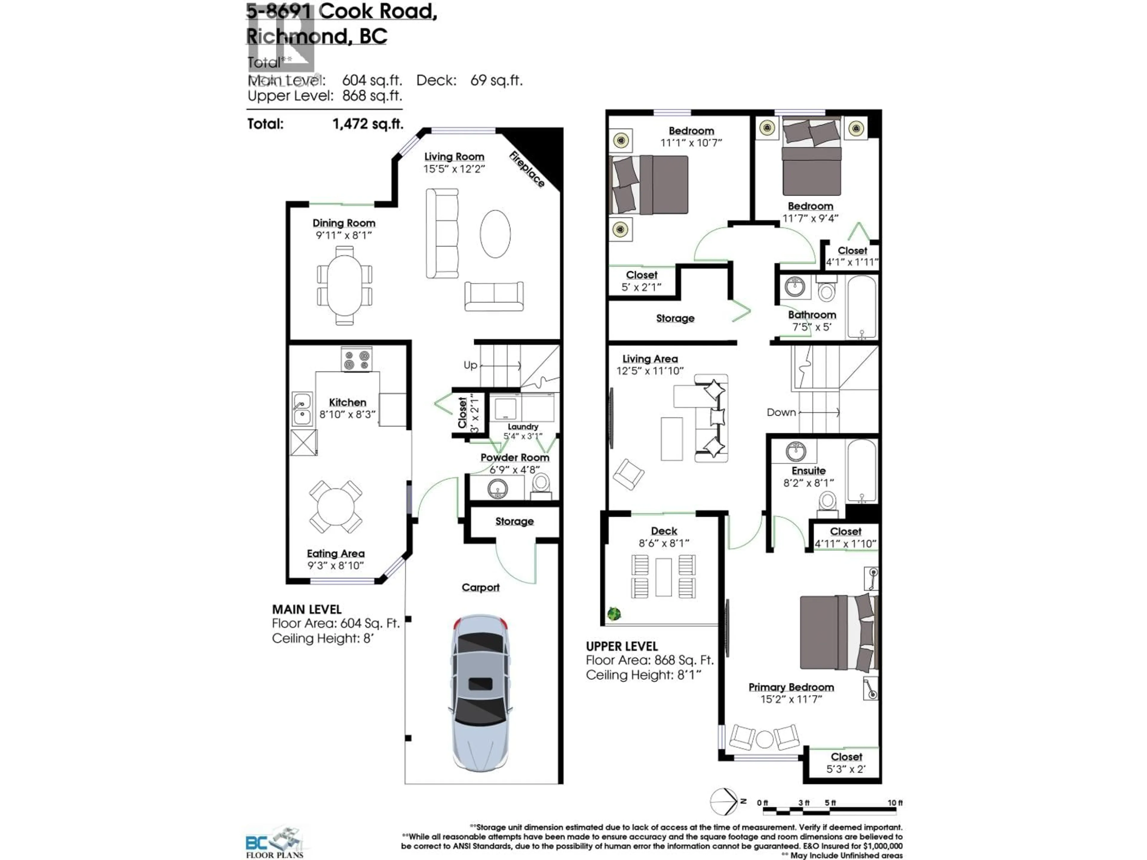 Floor plan for 5 - 8691 COOK ROAD, Richmond British Columbia V6Y1V8