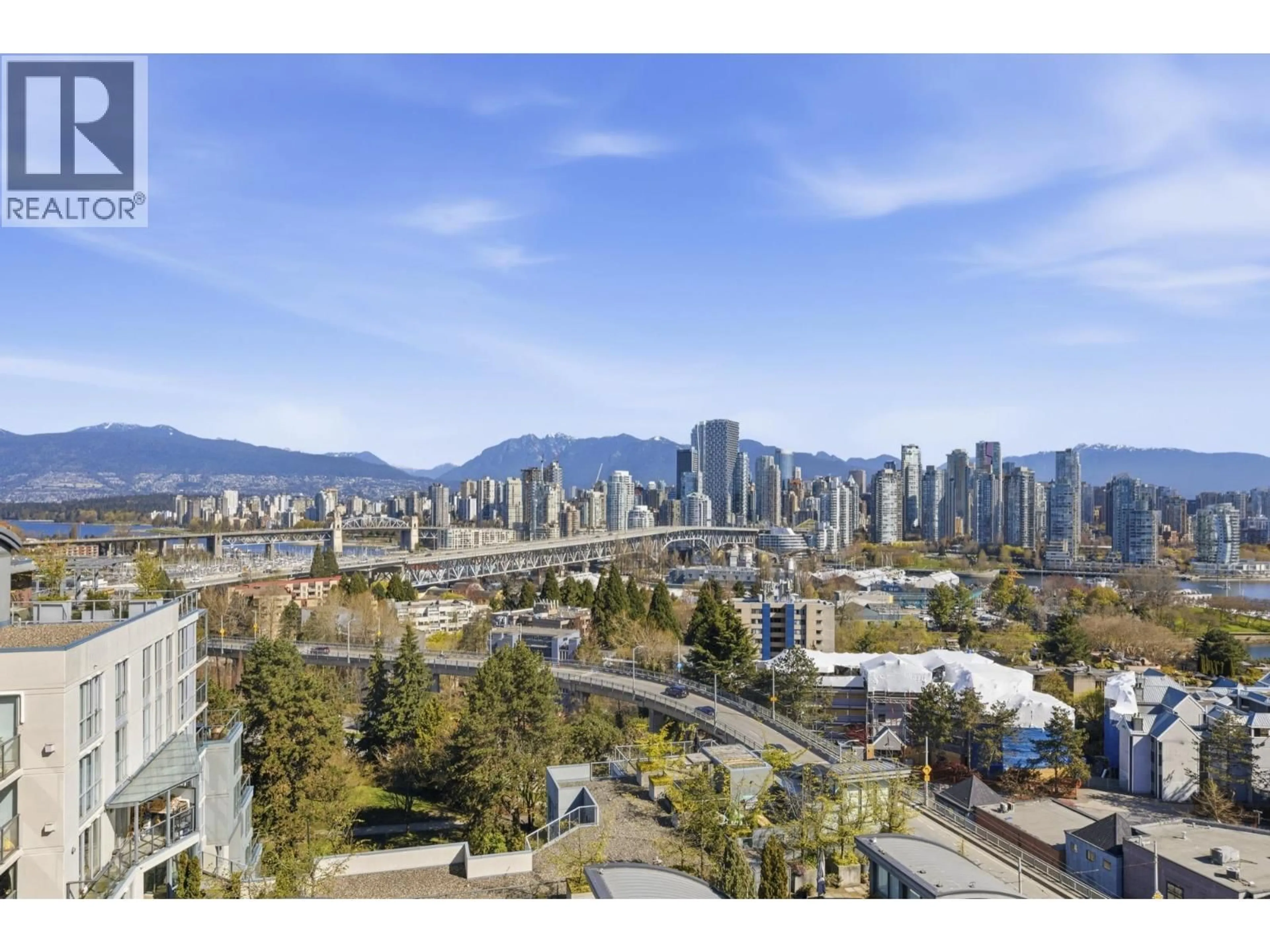 A pic from outside/outdoor area/front of a property/back of a property/a pic from drone, city buildings view from balcony for 1303 - 1428 6TH AVENUE, Vancouver British Columbia V6H4H4