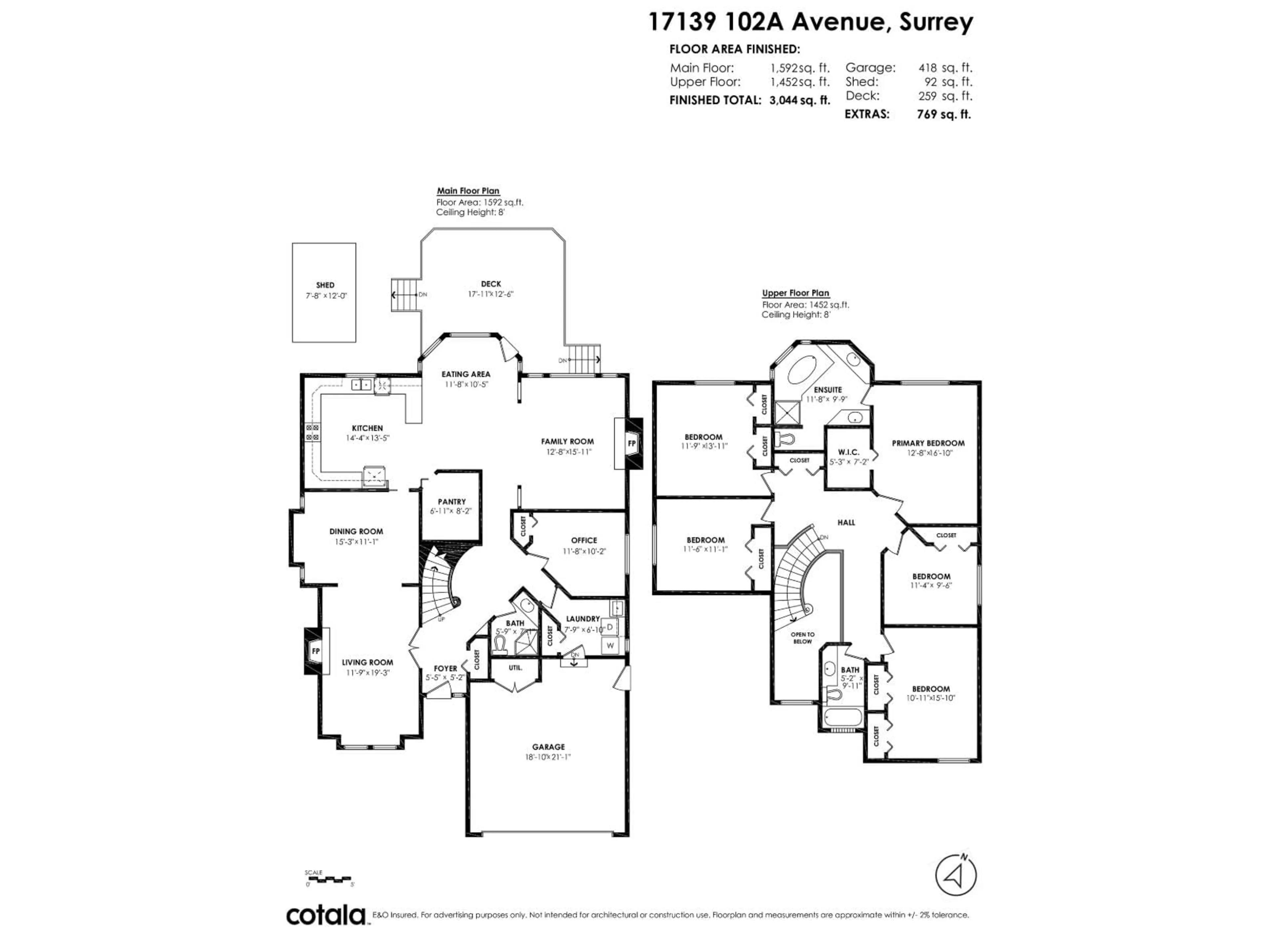 Floor plan for 17139 102A AVENUE, Surrey British Columbia V4N3L2