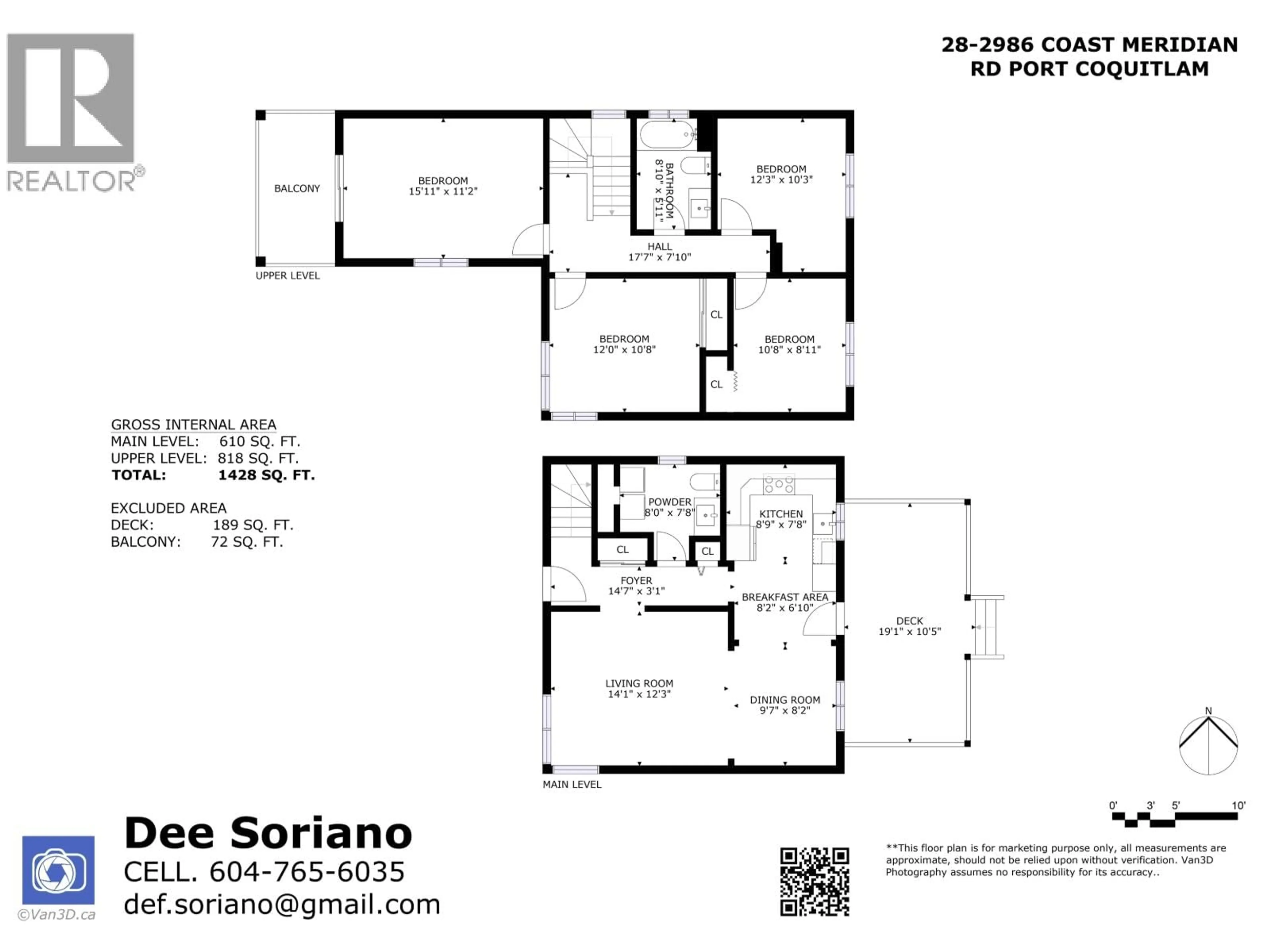 Floor plan for 28 - 2986 COAST MERIDIAN ROAD, Port Coquitlam British Columbia V3B3M8