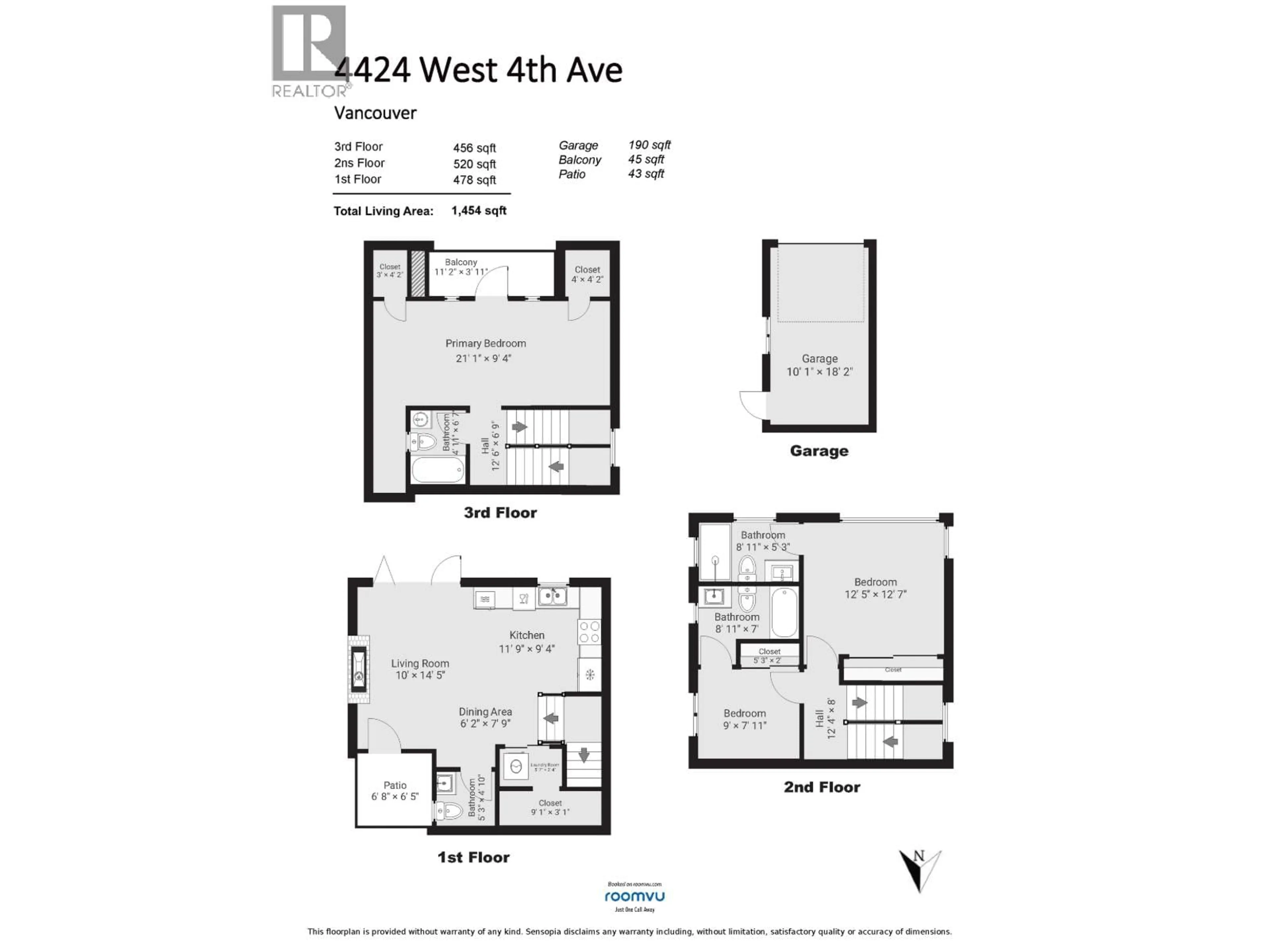 Floor plan for 4424 4TH AVENUE, Vancouver British Columbia V6R1R1
