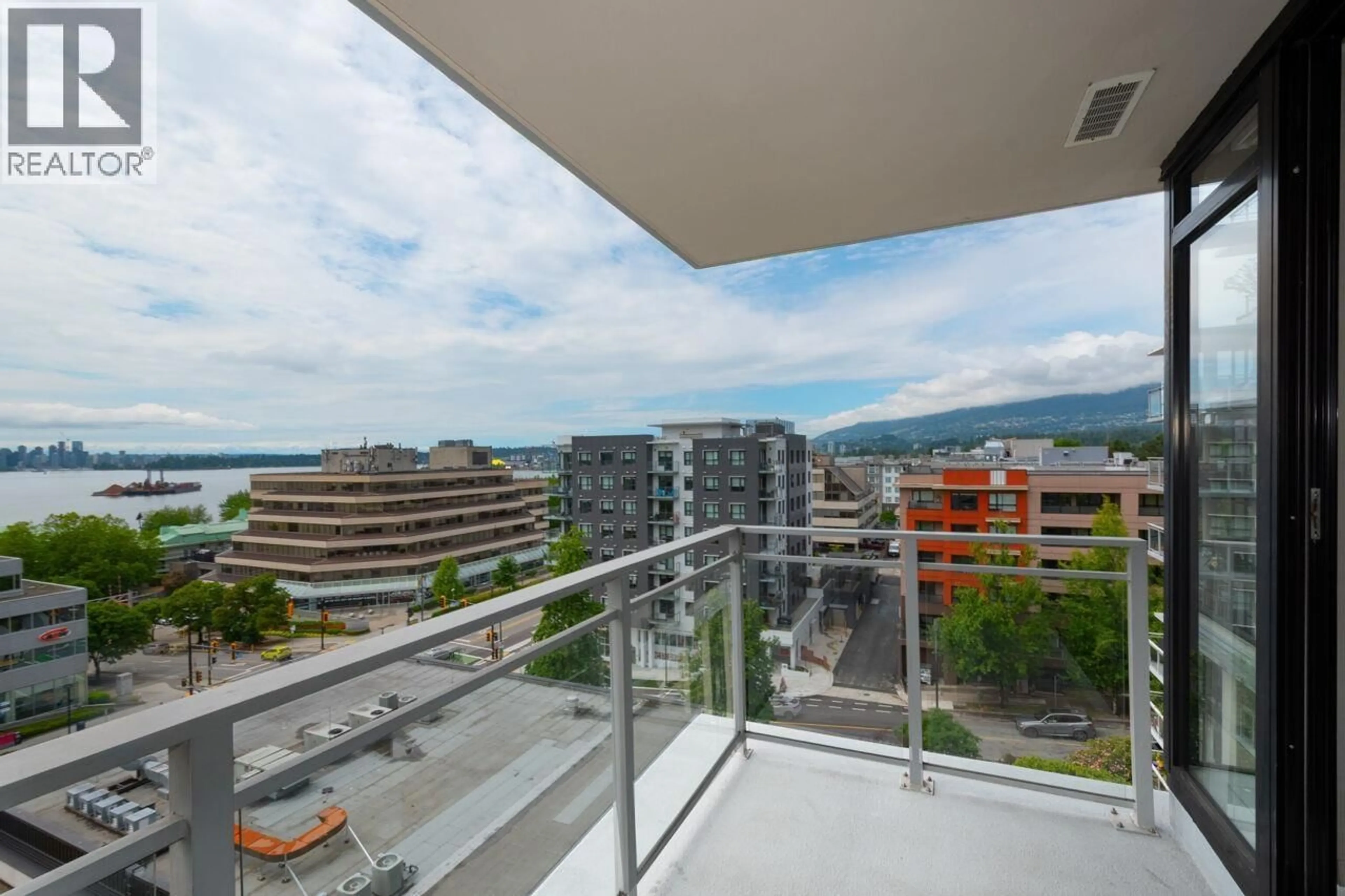Balcony in the apartment, city buildings view from balcony for 712 - 175 1ST STREET, North Vancouver British Columbia V7M3N9