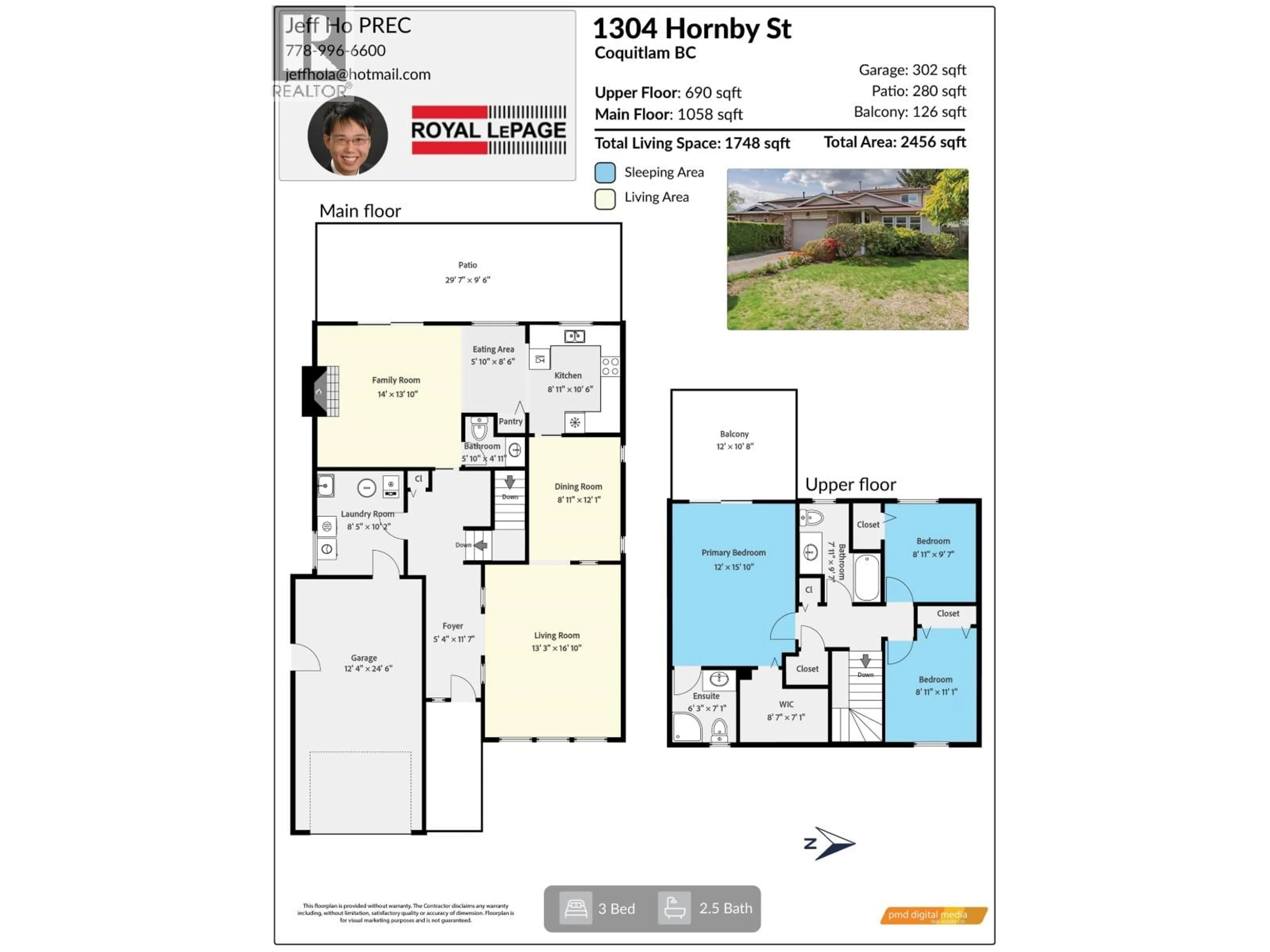 Floor plan for 1304 HORNBY STREET, Coquitlam British Columbia V3E1V4