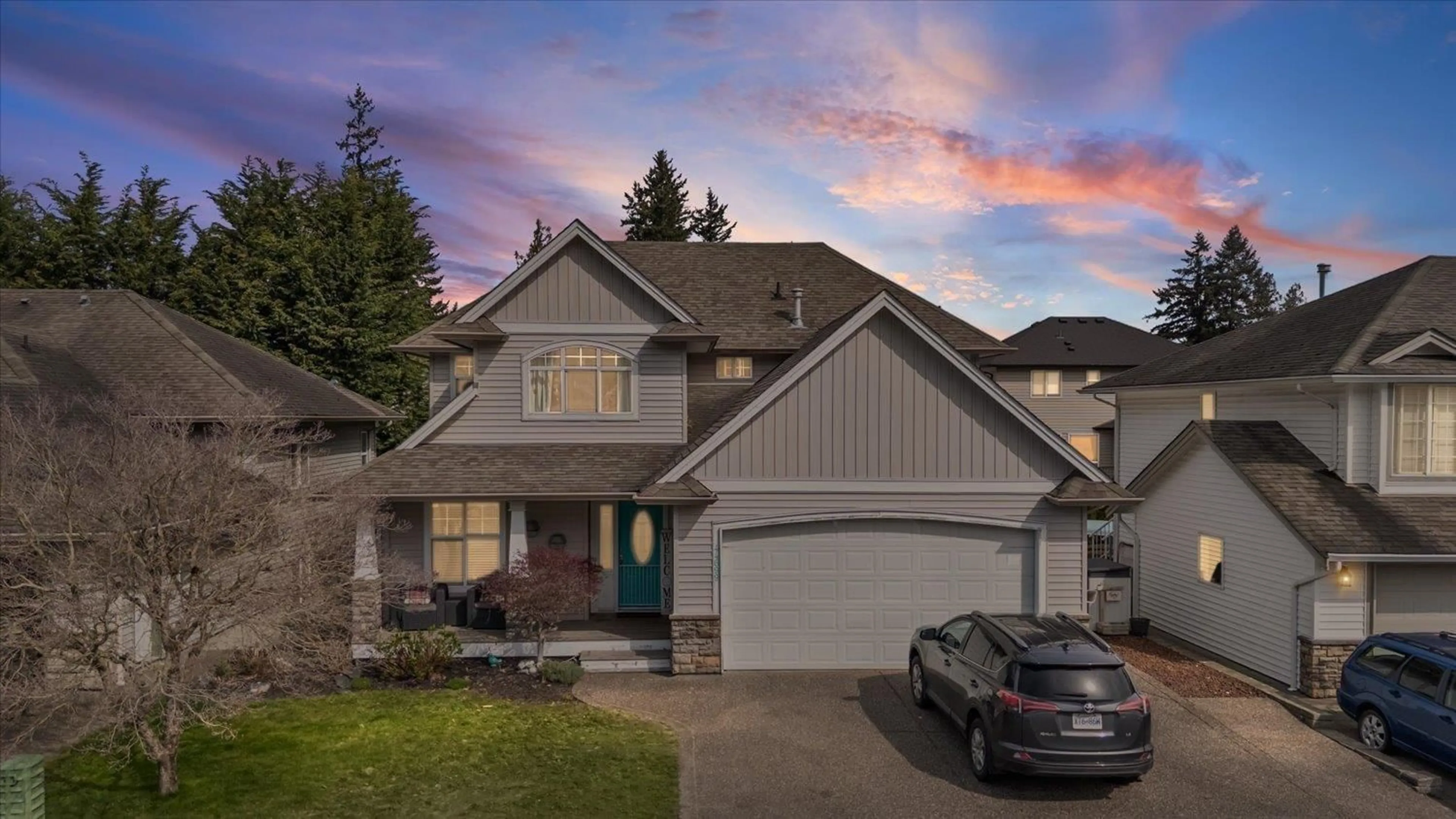 Home with vinyl exterior material, street for 44699 RIVERWOOD CRESCENT, Chilliwack British Columbia V2R5S9