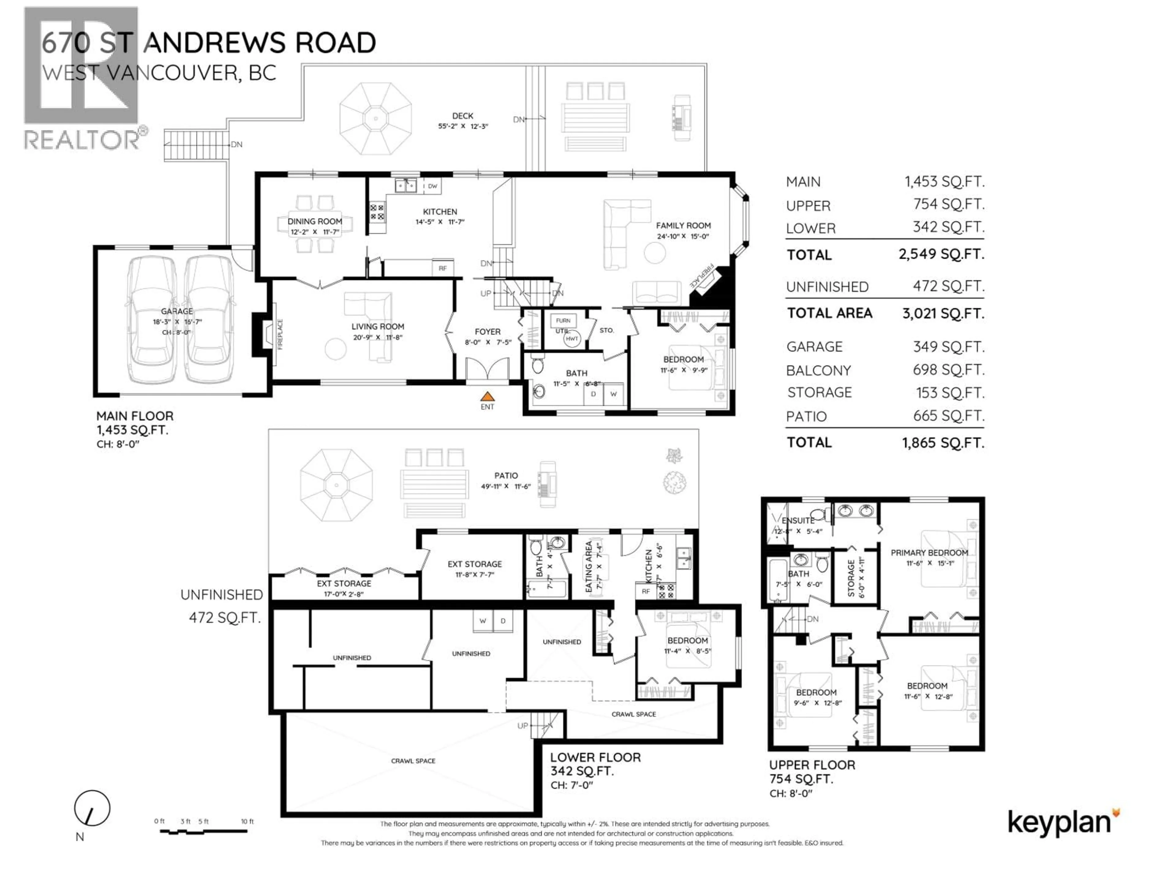Floor plan for 670 ST. ANDREWS ROAD, West Vancouver British Columbia V7S1V6