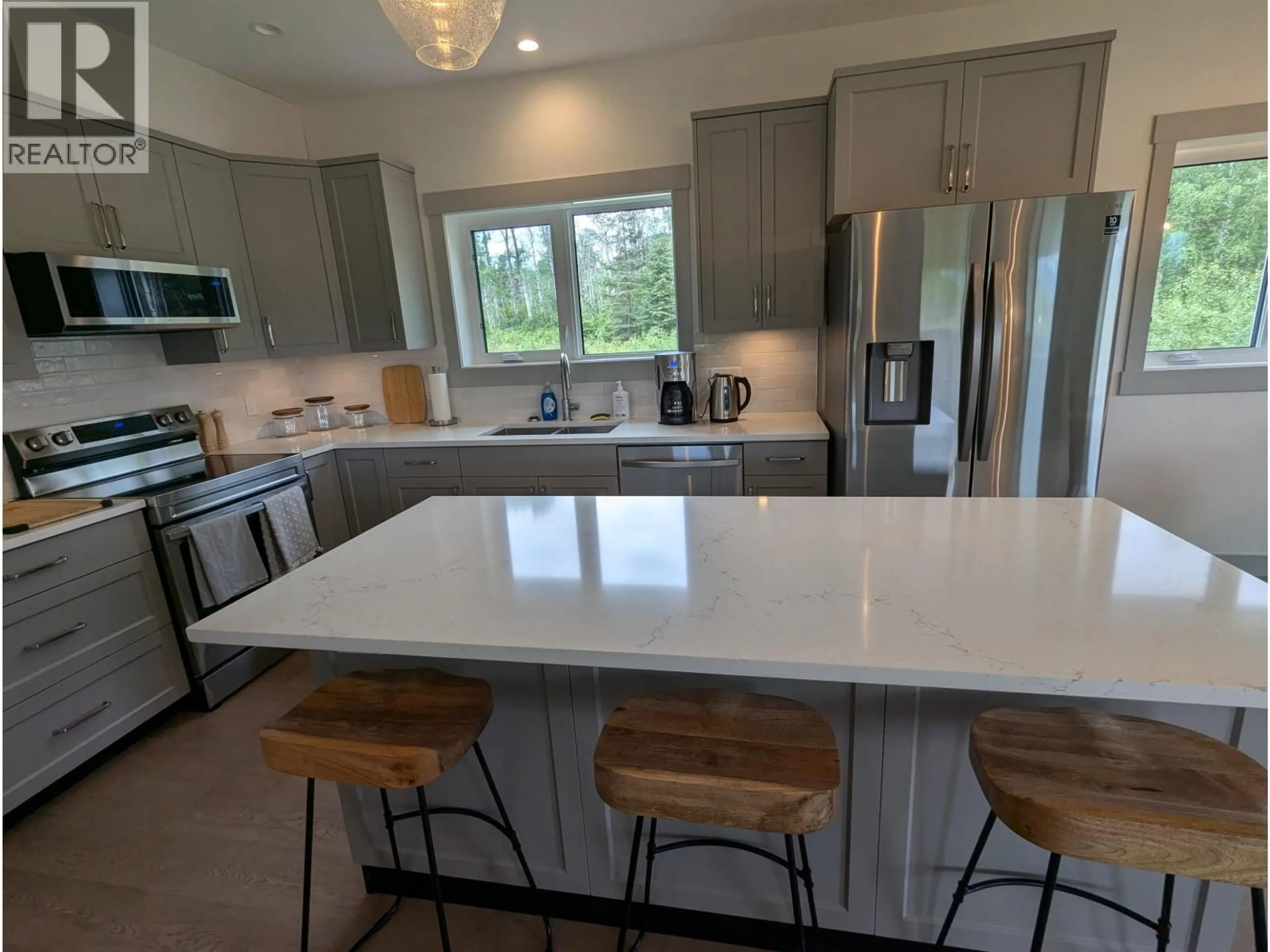 Open concept kitchen, ceramic/tile floor for 2530 FORD ROAD, Smithers British Columbia V0J2N4