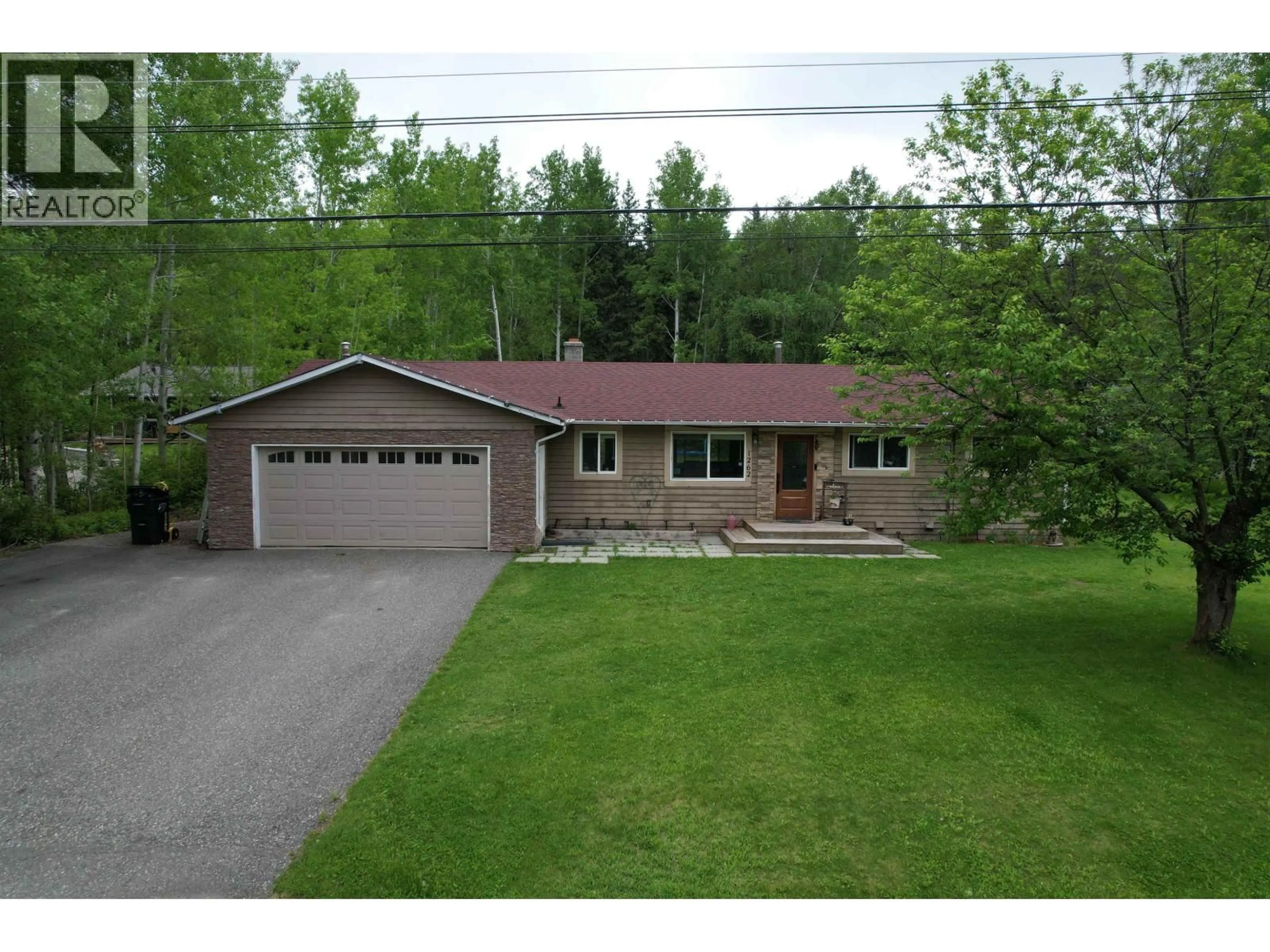 A pic from outside/outdoor area/front of a property/back of a property/a pic from drone, street for 1262 CROFT ROAD, Quesnel British Columbia V2J5R5