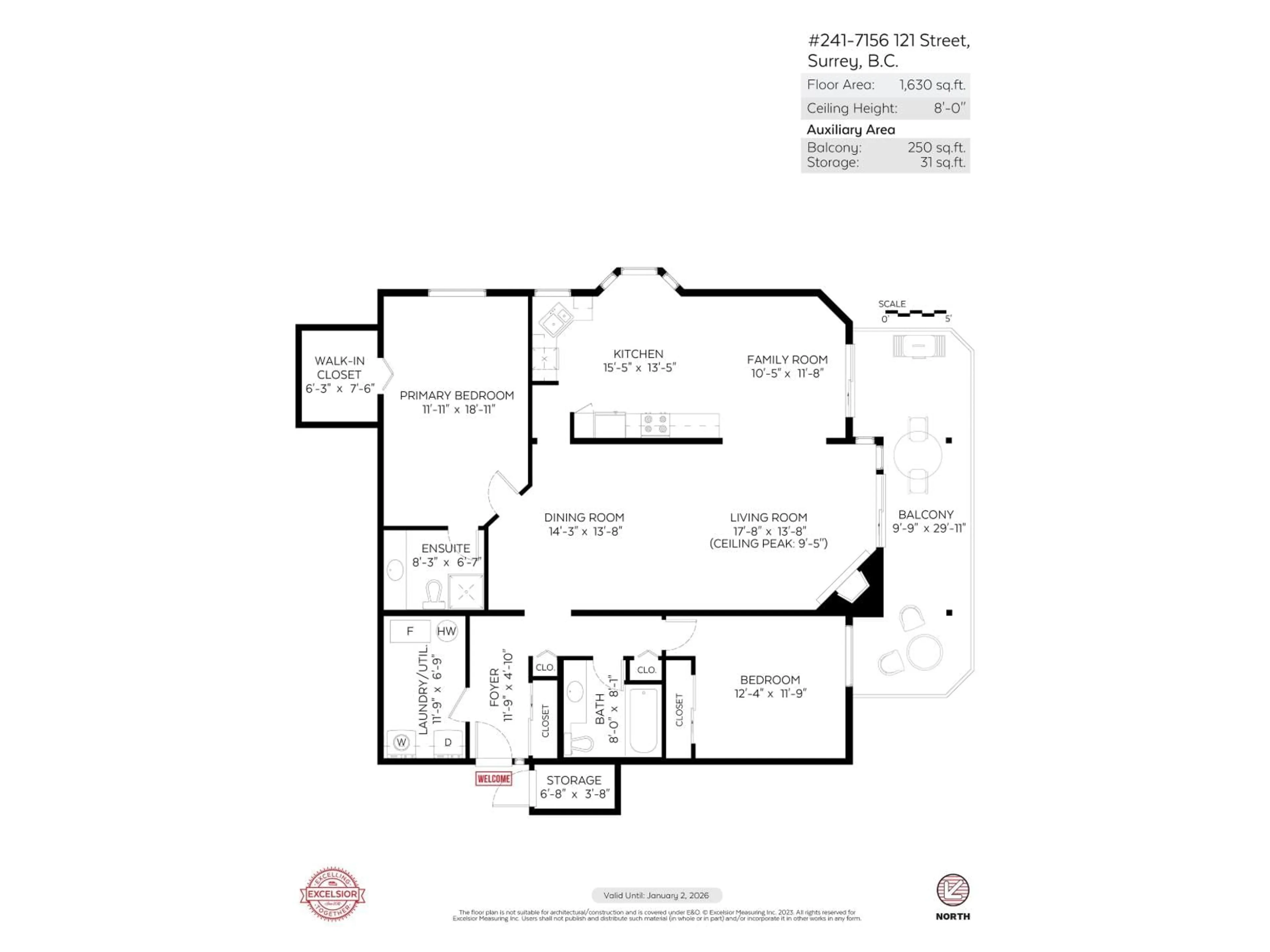 Floor plan for 241 - 7156 121 STREET, Surrey British Columbia V3W0J6