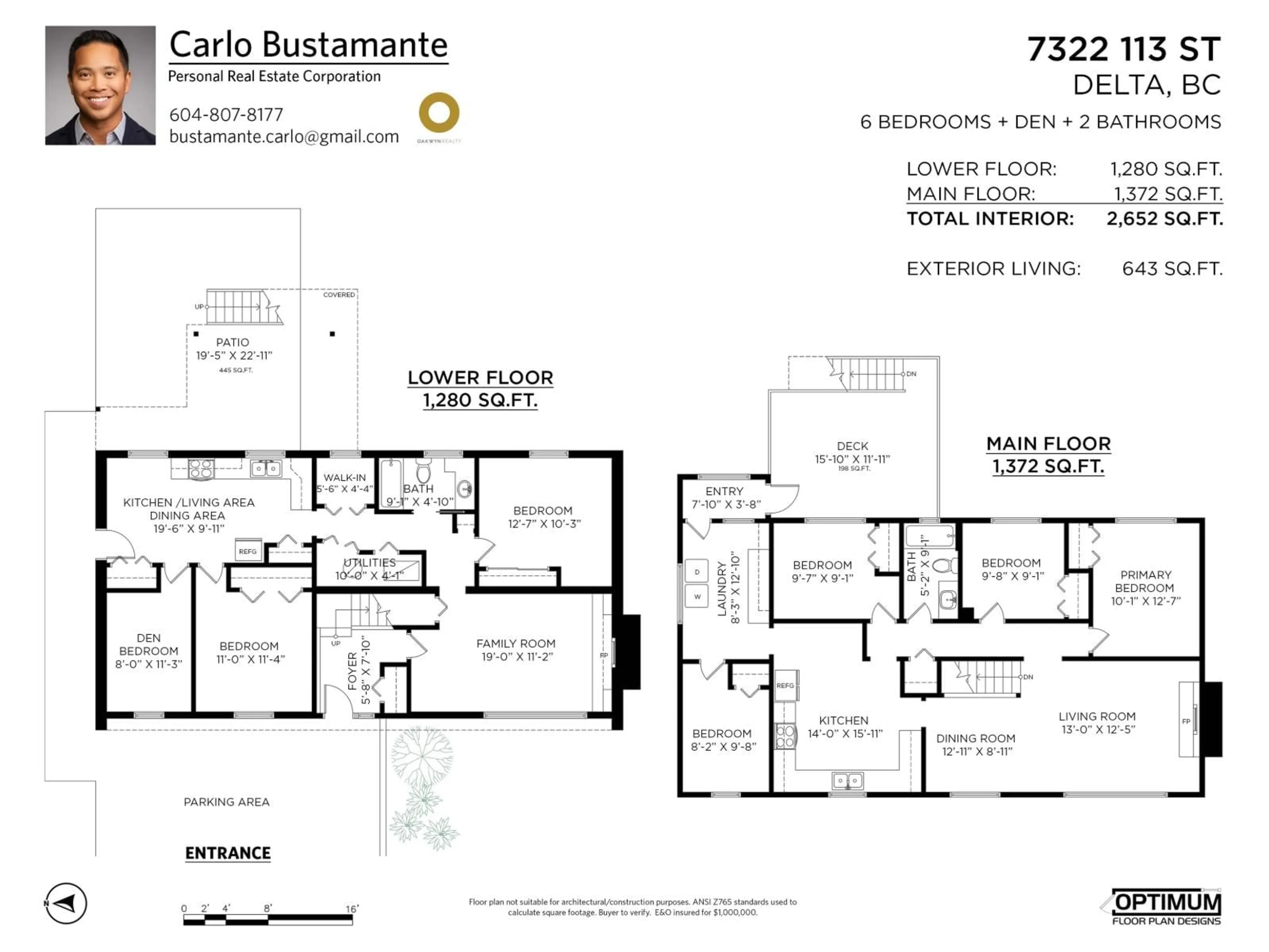 Floor plan for 7322 113 STREET, Delta British Columbia V4C5B4