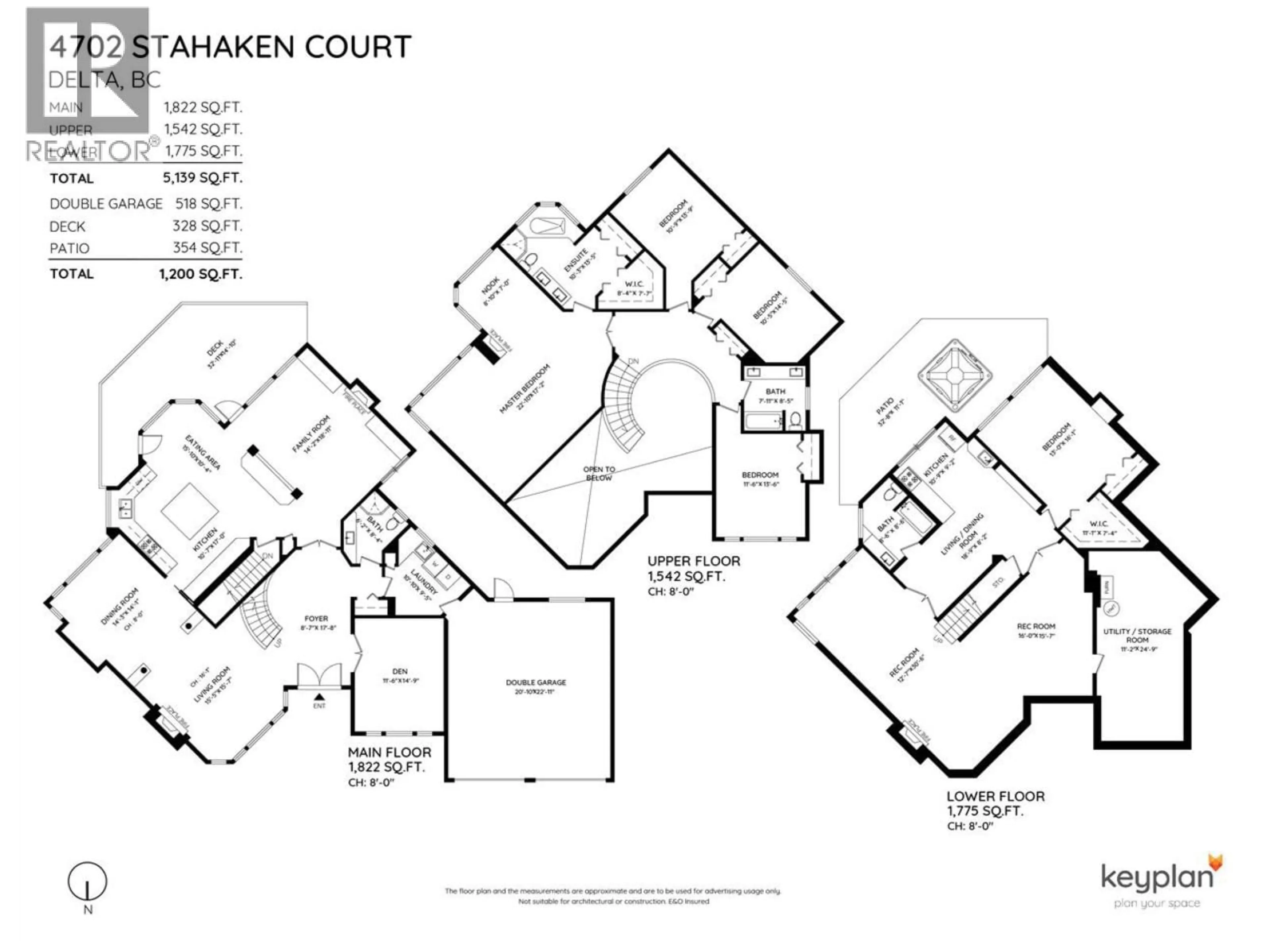 Floor plan for 4702 STAHAKEN COURT, Tsawwassen British Columbia V4M4B9