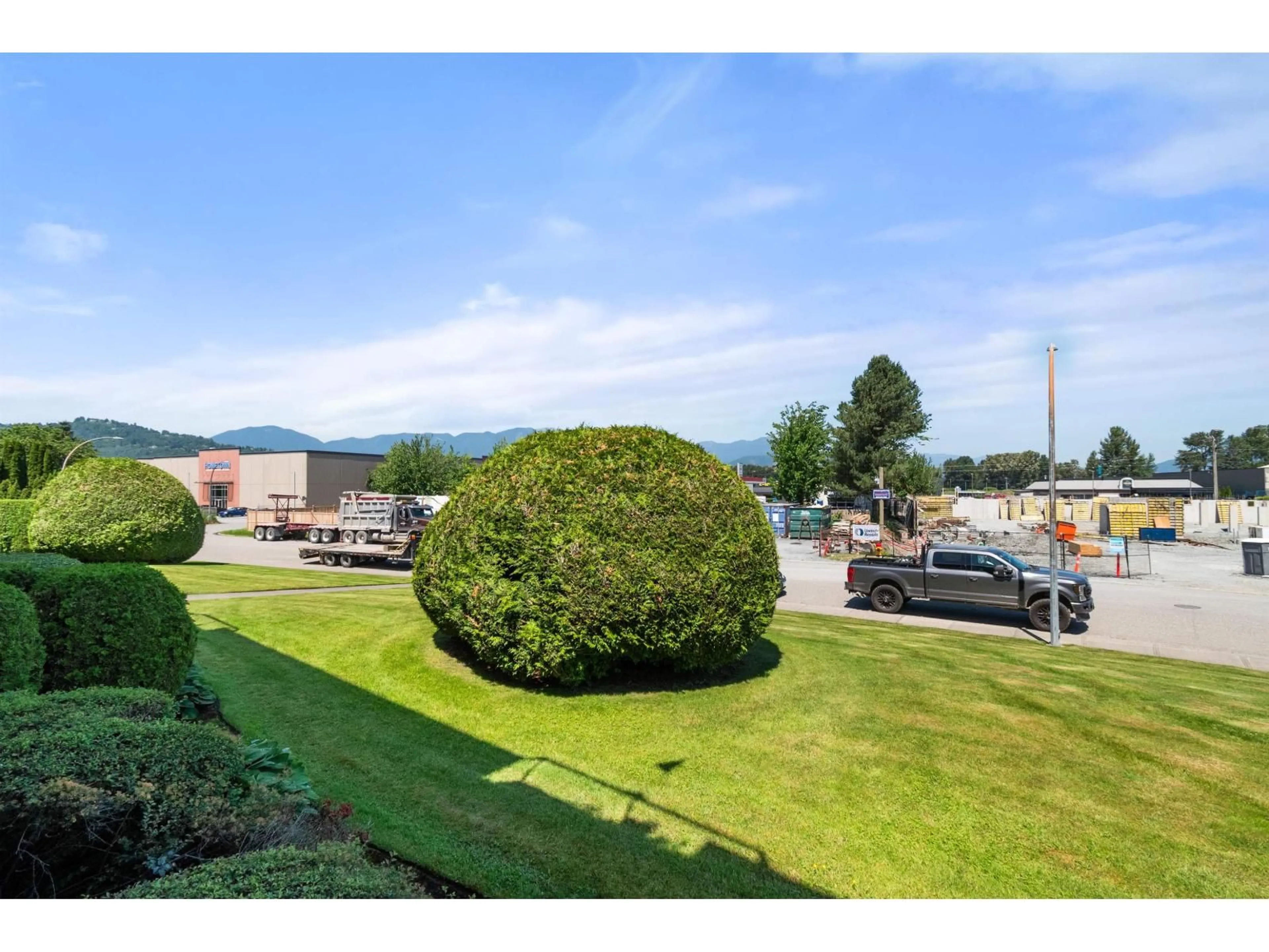 A pic from outside/outdoor area/front of a property/back of a property/a pic from drone, mountain view for 112 - 7685 AMBER DRIVE, Chilliwack British Columbia V2R3P3