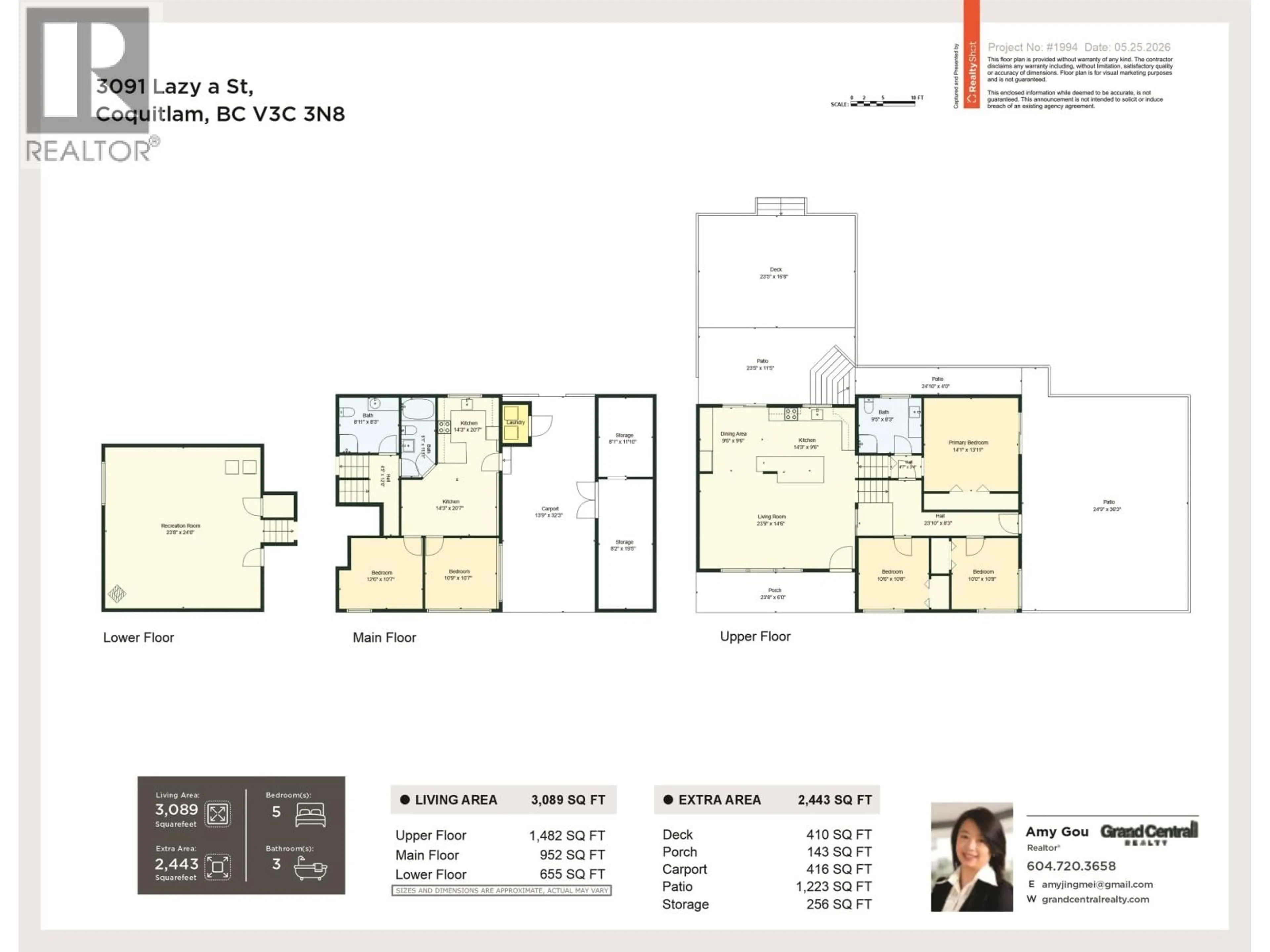 Floor plan for 3091 LAZY A STREET, Coquitlam British Columbia V3C3N8